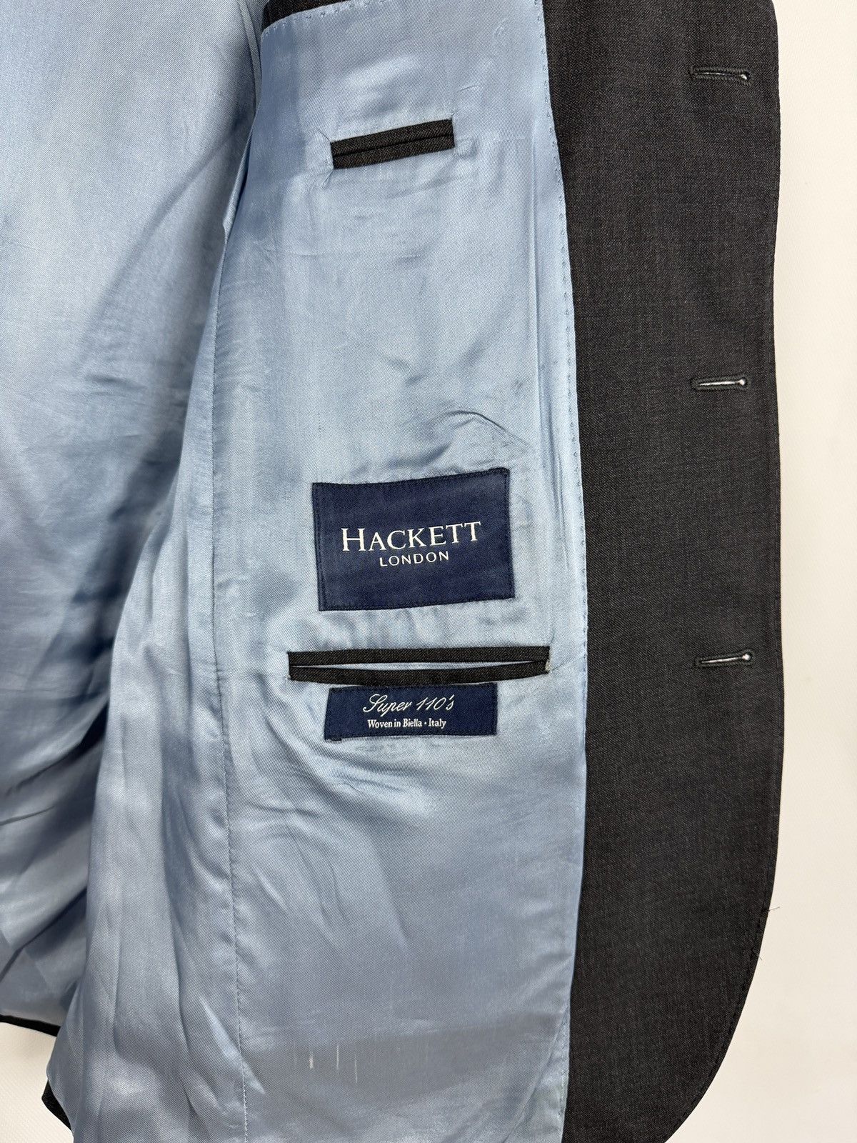 Hackett Men’s Hackett London Three Button Wool Blazer Jacket 42R/52R Size 42R - 8 Thumbnail