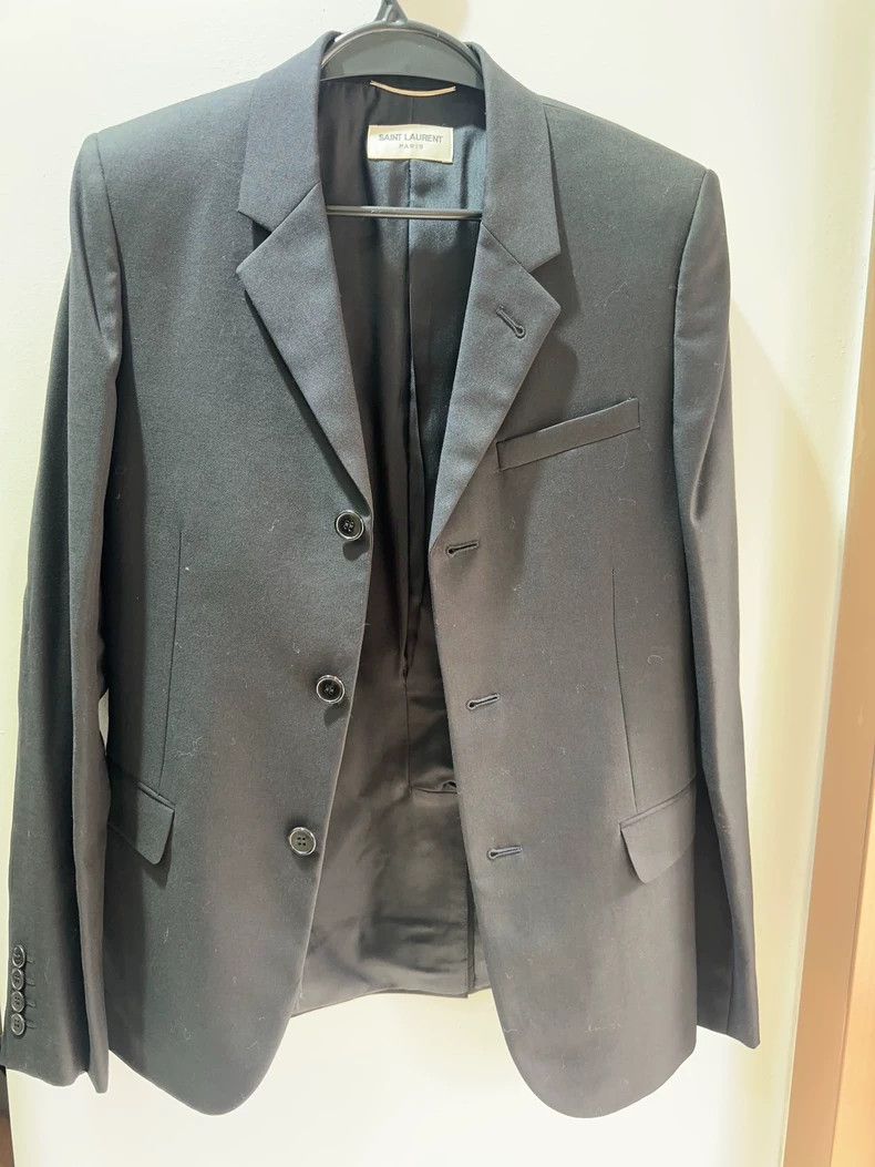 Saint Laurent Paris Stylish Saint Laurent Black Long Sleeve Blazer Size US XL / EU 56 / 4 - 1 Thumbnail