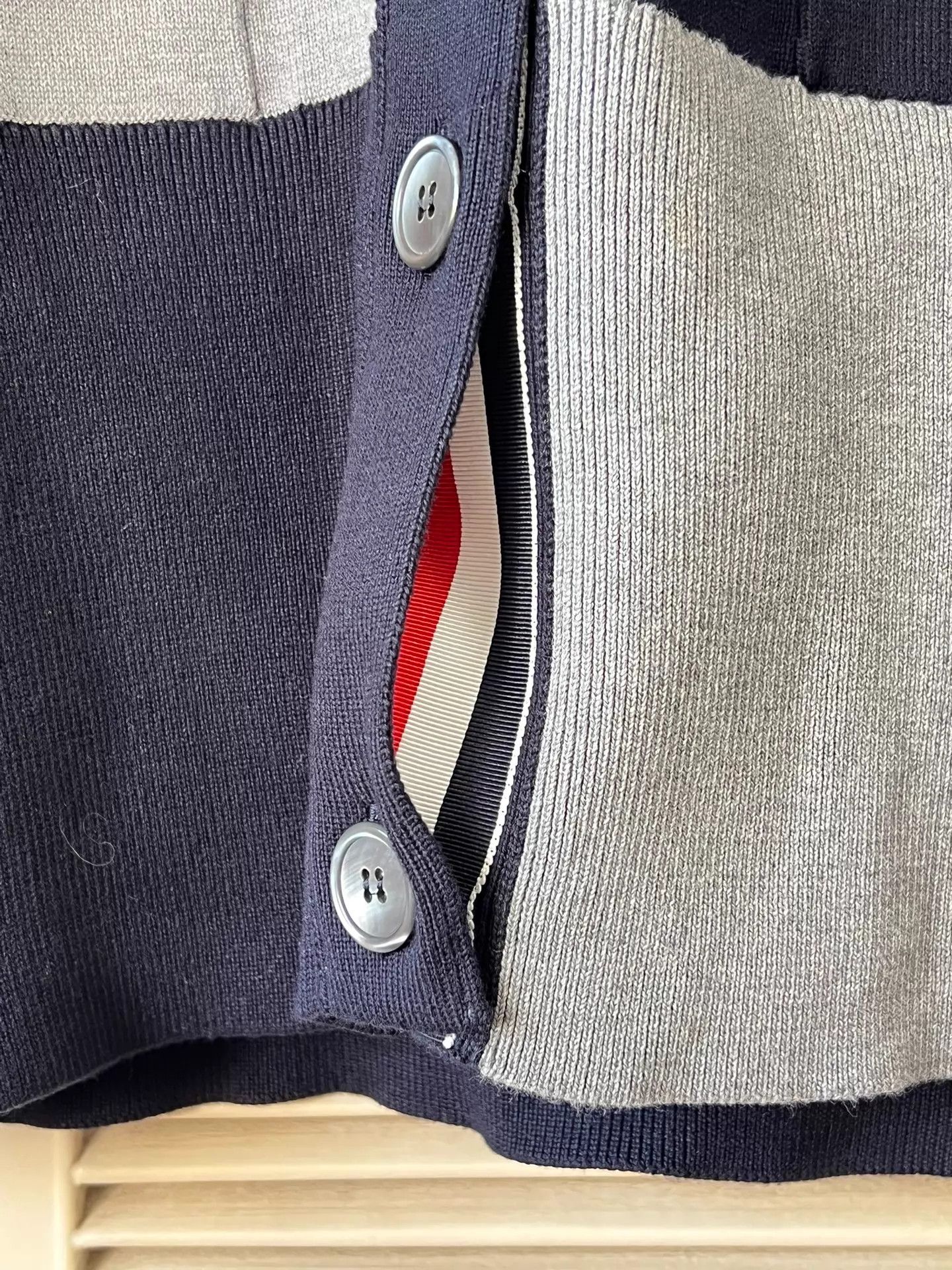 Thom Browne Thom Browne Color Block 4-Bar Blue-Grey Cardigan 38 Size XS / US 0-2 / IT 36-38 - 5 Thumbnail
