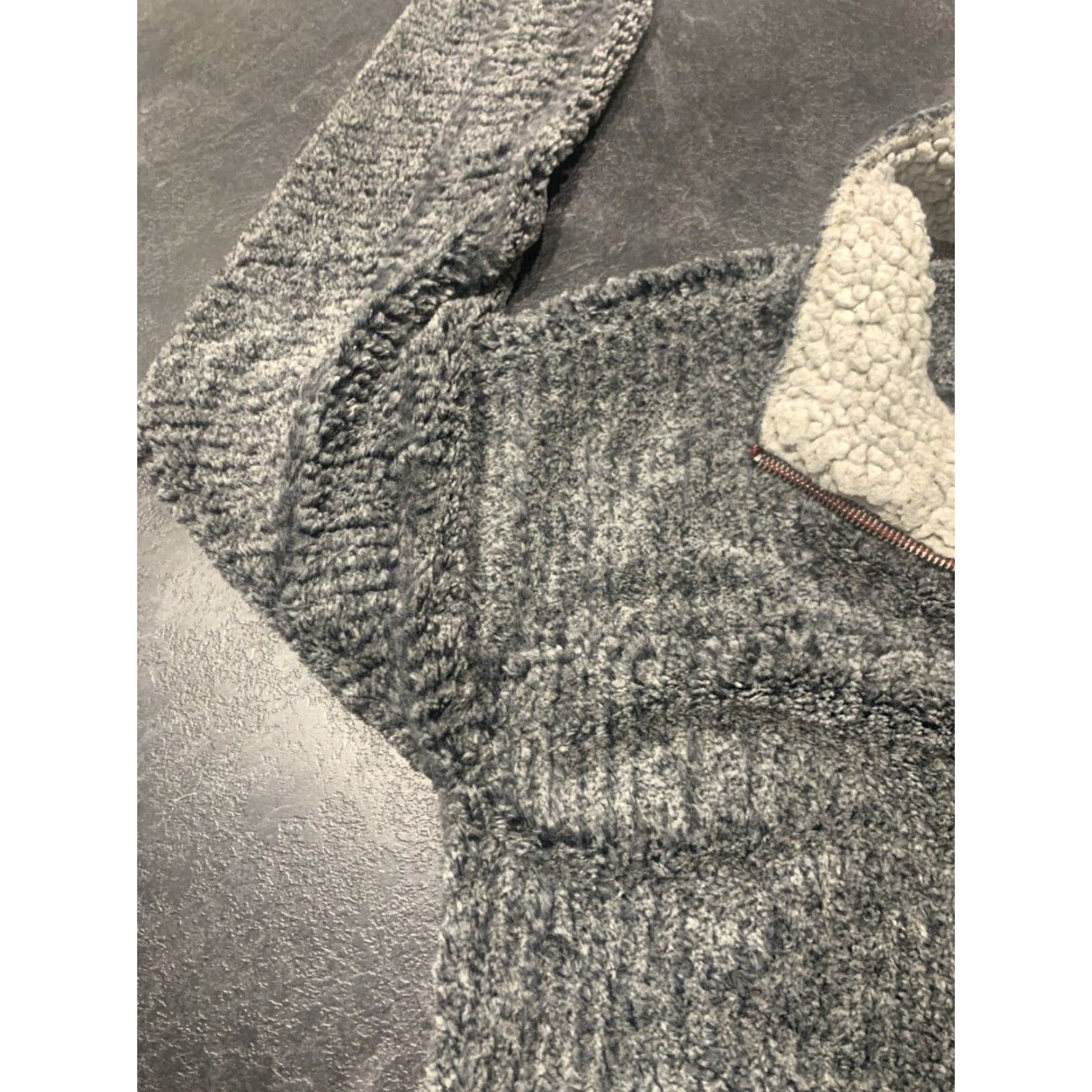 Vintage True Grit Sherpa Fleece Pullover Sweater Gray XS Unisex Size US XS / EU 42 / 0 - 4 Thumbnail