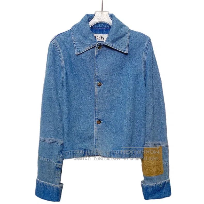 Loewe Loewe Blue logo leather brand embossed cotton collar singl Size XS / US 0-2 / IT 36-38 - 1 Thumbnail