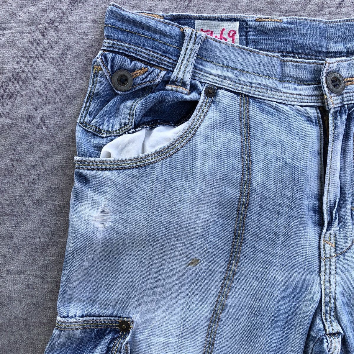 Jean Faded Cargo Denim Levis 502 Multipocket Tactical Pant Size US 30 / EU 46 - 4 Thumbnail