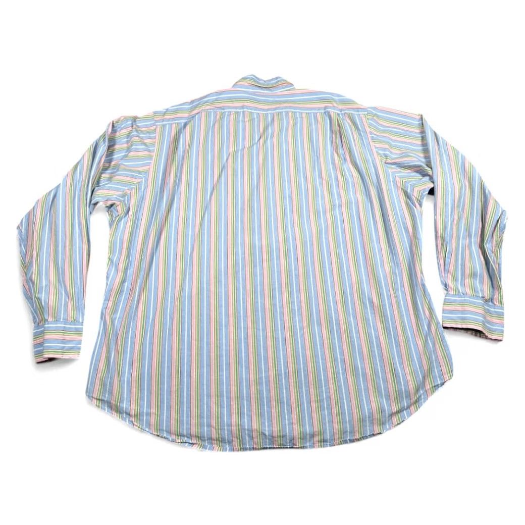 Polo Ralph Lauren VINTAGE Polo Ralph Lauren Shirt Adult 2XL Blue Pastel Rainbow Striped 90s Polo by Ralph Lauren Shirt Mens 2XL Blue Pastel Rainbow Striped 90s Size US XXL / EU 58 / 5 - 3 Thumbnail