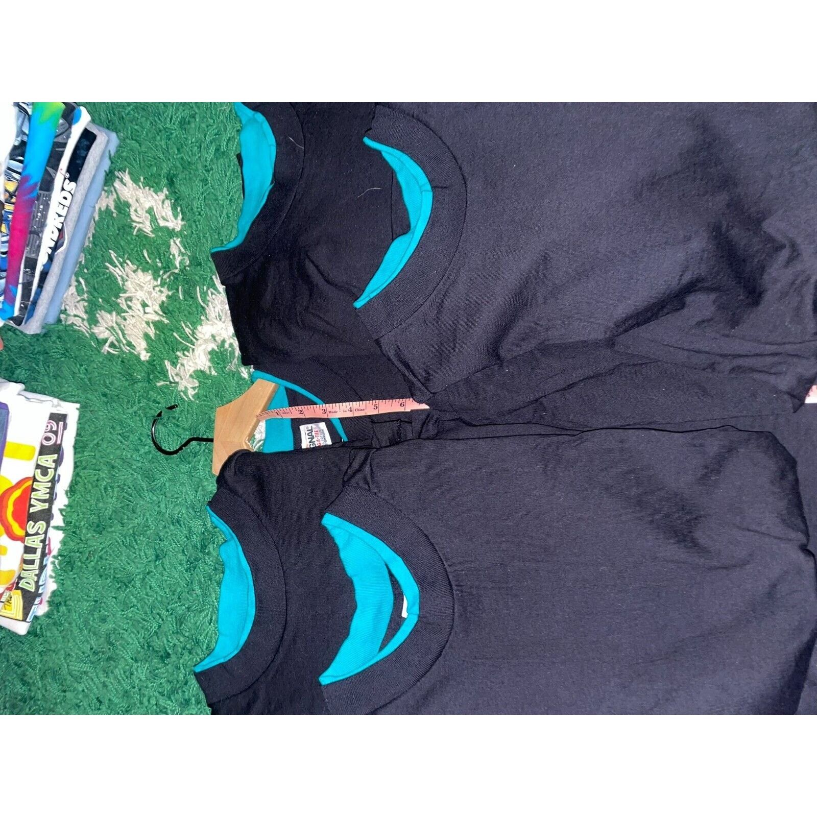 Signal Sport Vintage Black Blank Shirt Teal Double Sleeved Tee VTG 90s M Size US M / EU 48-50 / 2 - 12 Thumbnail