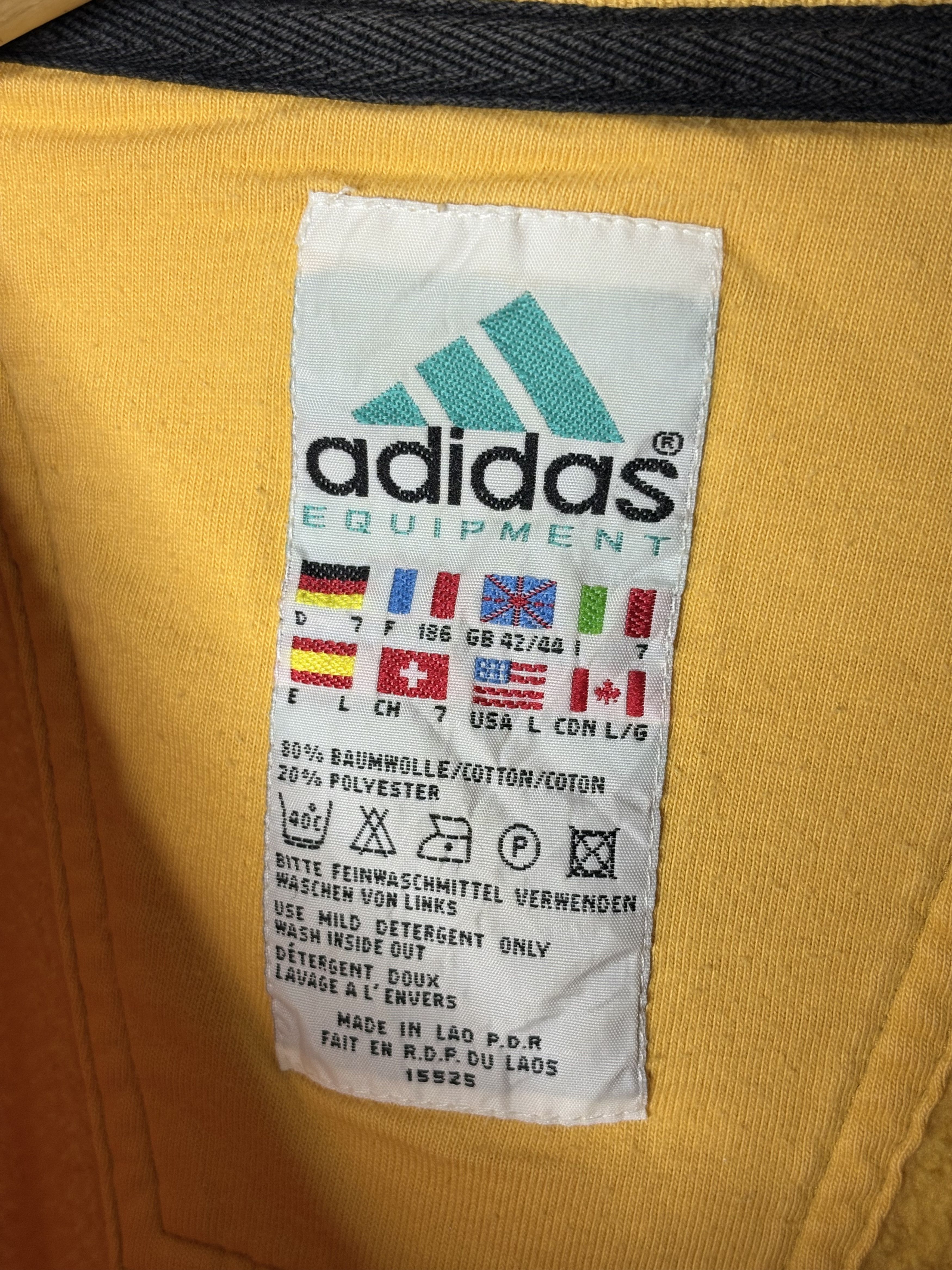 Adidas Vintage Adidas Equipment Sweatshirt Crewneck Yellow Mens L Size US L / EU 52-54 / 3 - 7 Thumbnail