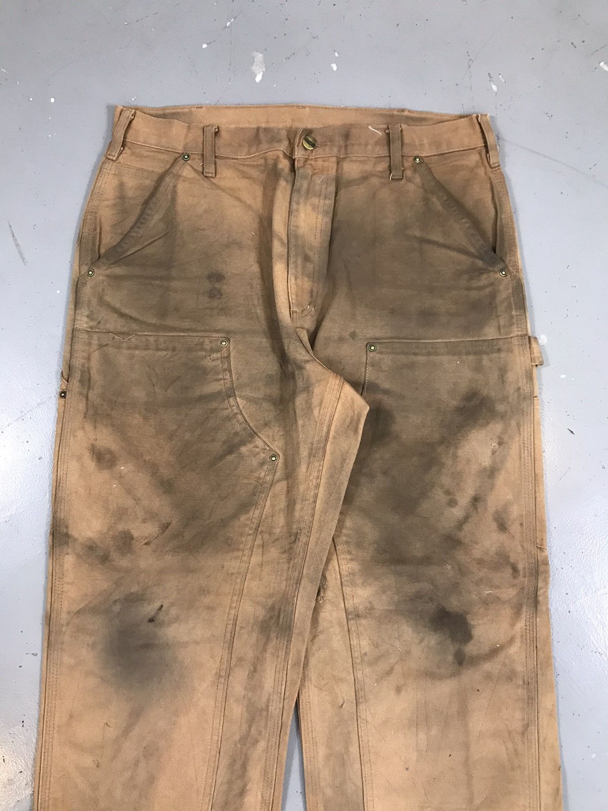 Carhartt × Vintage Vintage Carhartt B136 BRN double knee denim Size US 34 / EU 50 - 5 Thumbnail