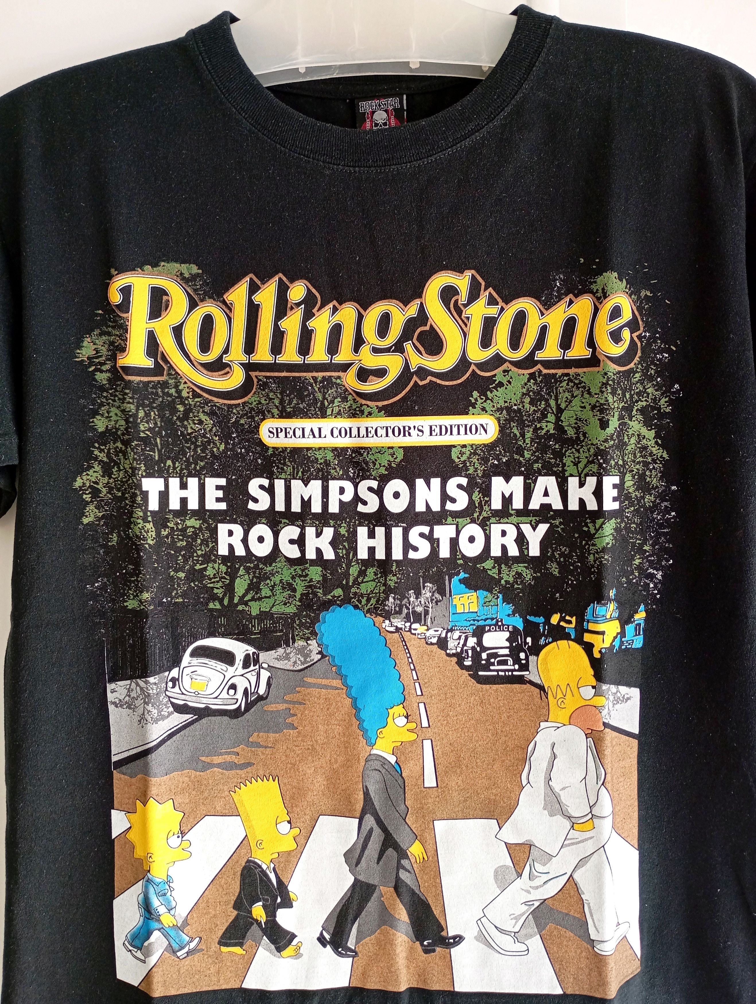 Rockstar Games × The Rolling Stones × Vintage The Rolling Stone The Simpsons Make Rock History Tshirt Size US L / EU 52-54 / 3 - 2 Thumbnail