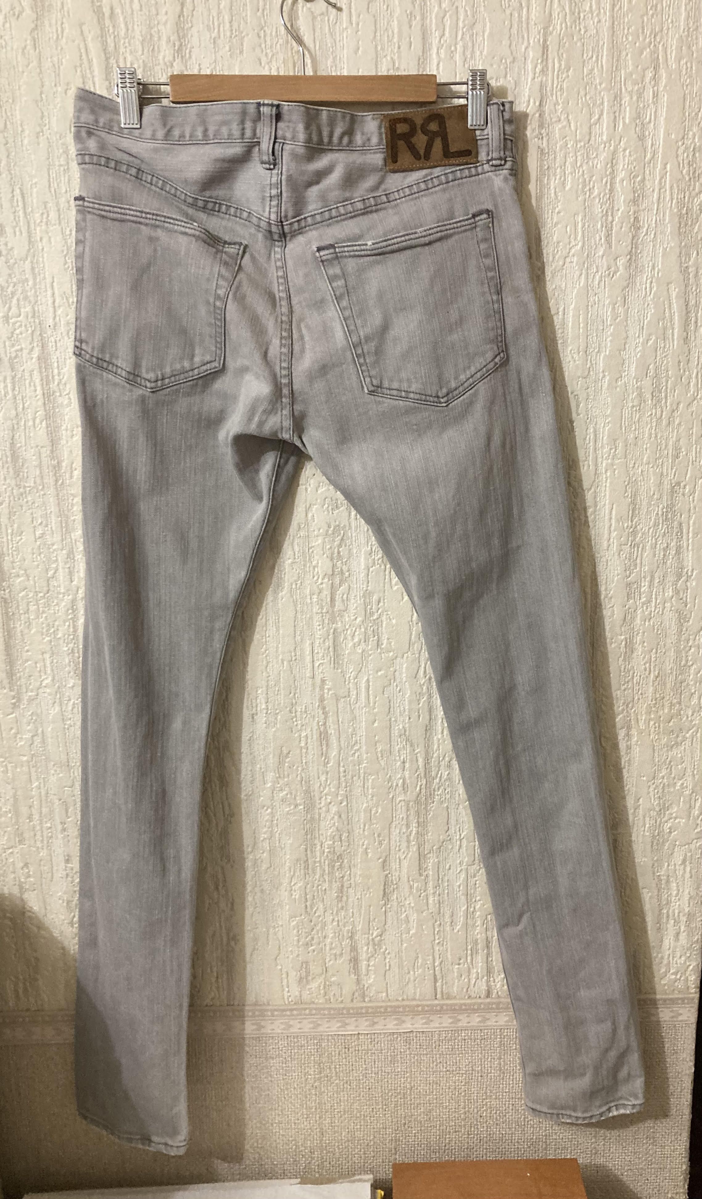 RRL Ralph Lauren RRL Stretch High Skinny Distressed Grey Jean Made in USA Size 30" / US 8 / IT 44 - 12 Thumbnail