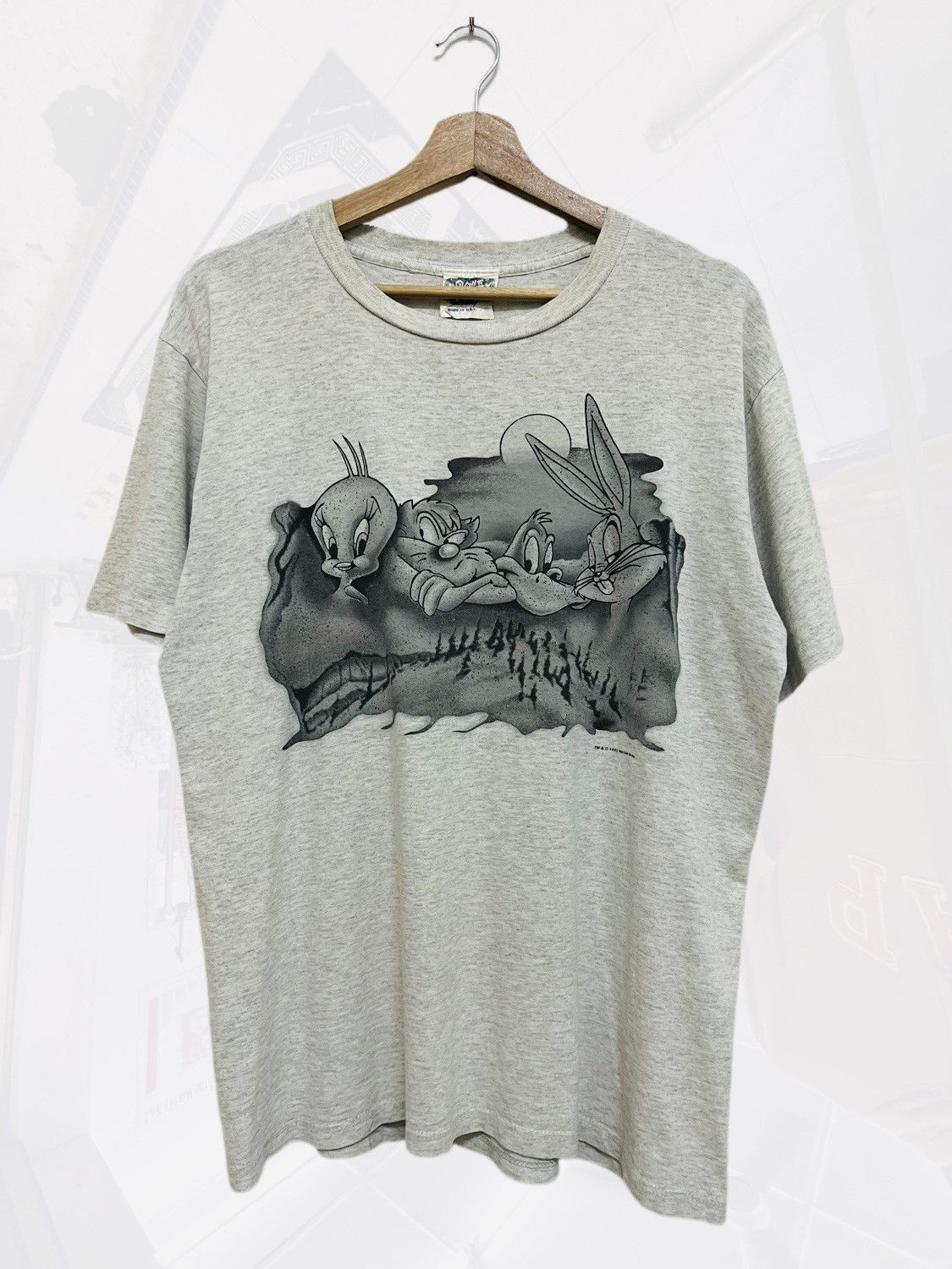 Vintage × Warner Bros Vintage 90s Looney Tunes Desert Tee Size US M / EU 48-50 / 2 - 1 Thumbnail