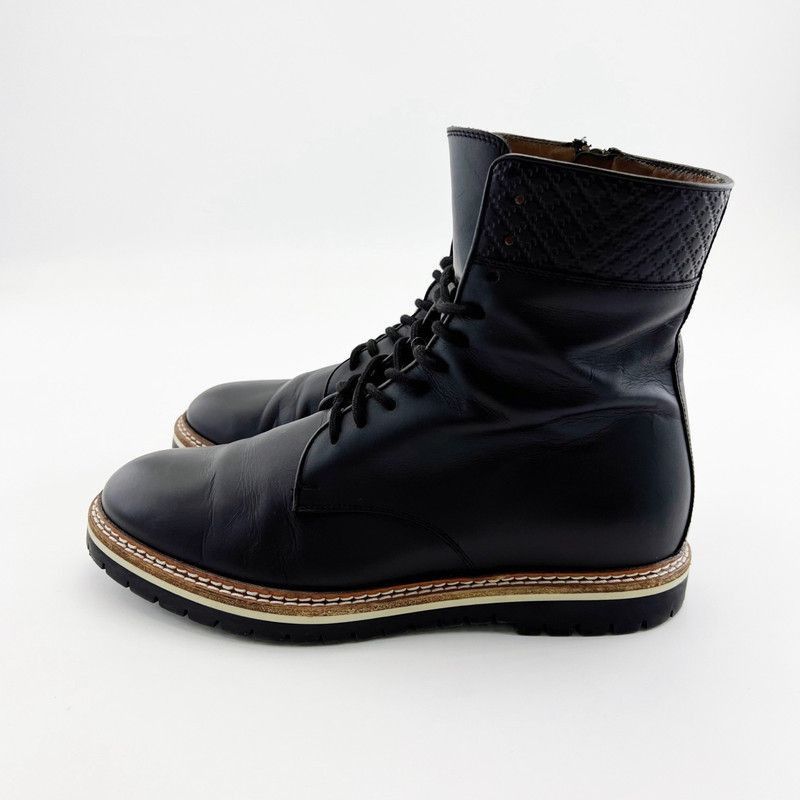 Gucci GUCCI Black Round-Toe Lace-Up Ankle Boots - Size US 8 / EU 41 - 1 Thumbnail