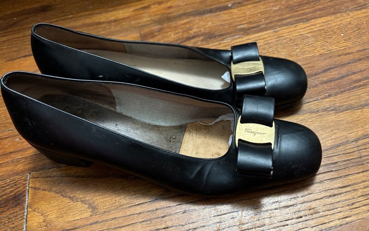 Salvatore Ferragamo Salvatore Ferragamo Flat Bow Leather Shoes 8 Size US 8 / IT 38 - 4 Thumbnail