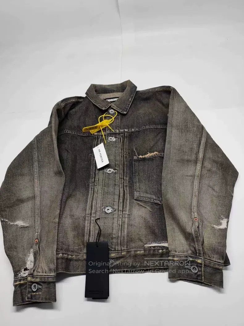 Neighborhood Neighborhood Distressed Destroyed Denim Jacket Size US M / EU 48-50 / 2 - 1 Thumbnail