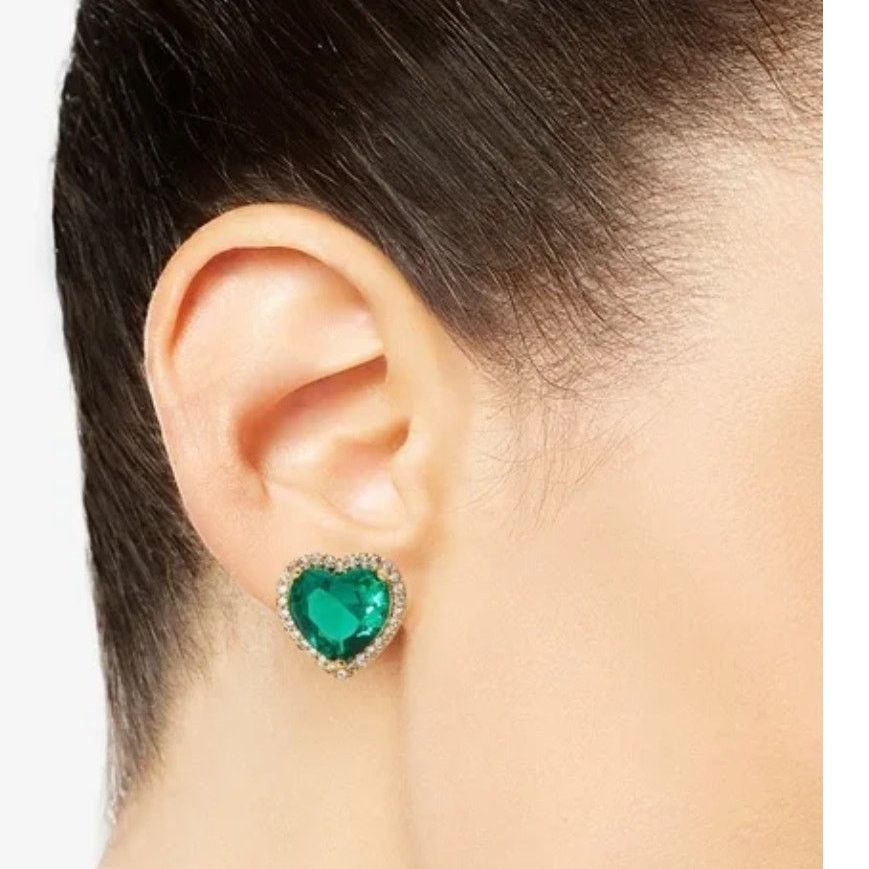 Kate Spade Kate Spade New York Women's My Love Pave Heart Stud Earrings Size ONE SIZE - 3 Thumbnail
