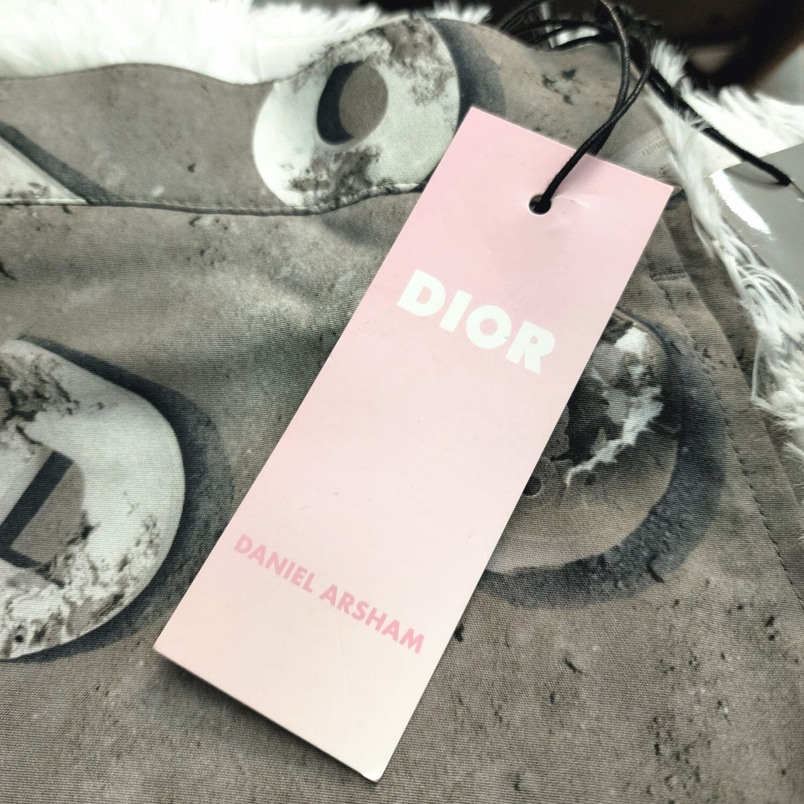 Dior Dior x Daniel Arsham Gray CD Lunar Print Crepe Shorts Size US 34 / EU 50 - 4 Thumbnail