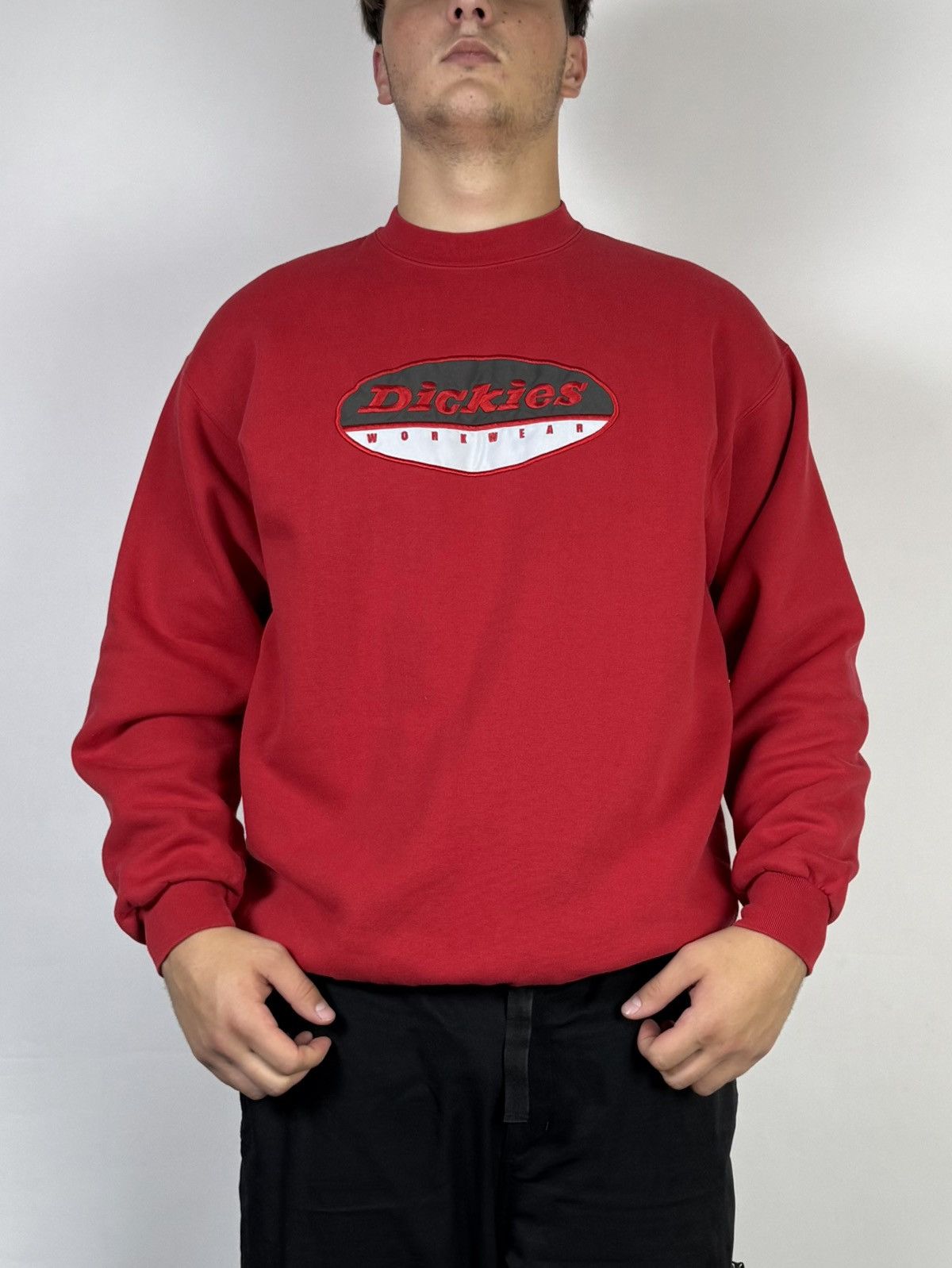 Dickies Dickies Work Wear VNTG Rare Big Logo Boxy Y2K Sweatshirt Size US XL / EU 56 / 4 - 3 Thumbnail