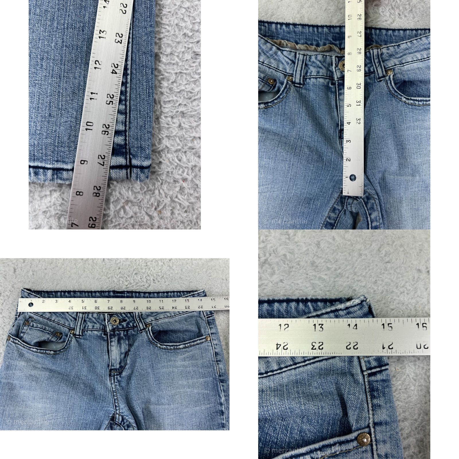 Vintage Refuge Jeans Womens 9 Blue Denim Cotton Blend Bootcut Stretch Regular 5-Pocket Design Classic American Mens? No gender specified Size 30" / US 8 / IT 44 - 9 Thumbnail