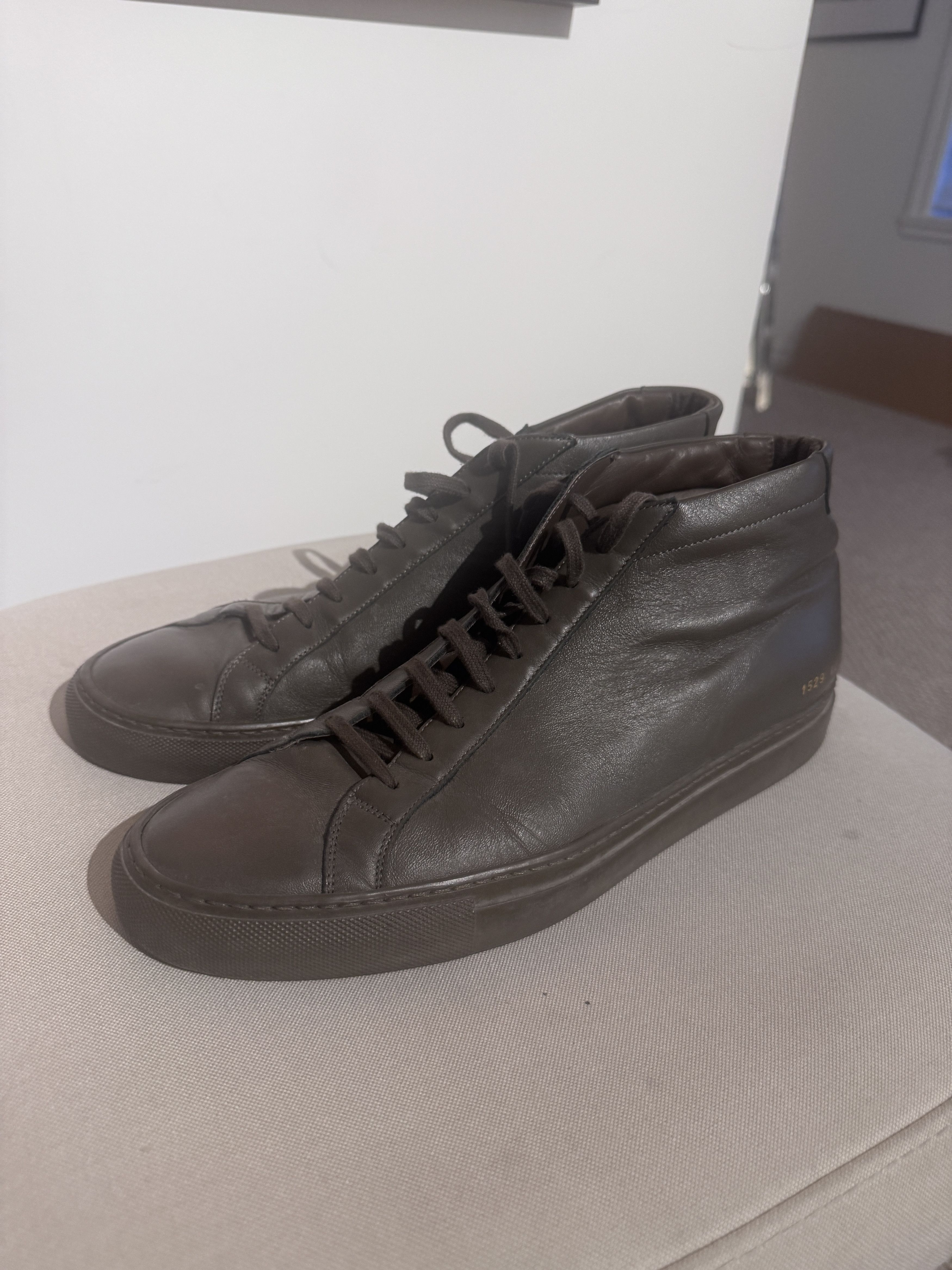 Common Projects Common Projects Original Achilles Mid — Dark Brown Leather Size US 11 / EU 44 - 6 Thumbnail