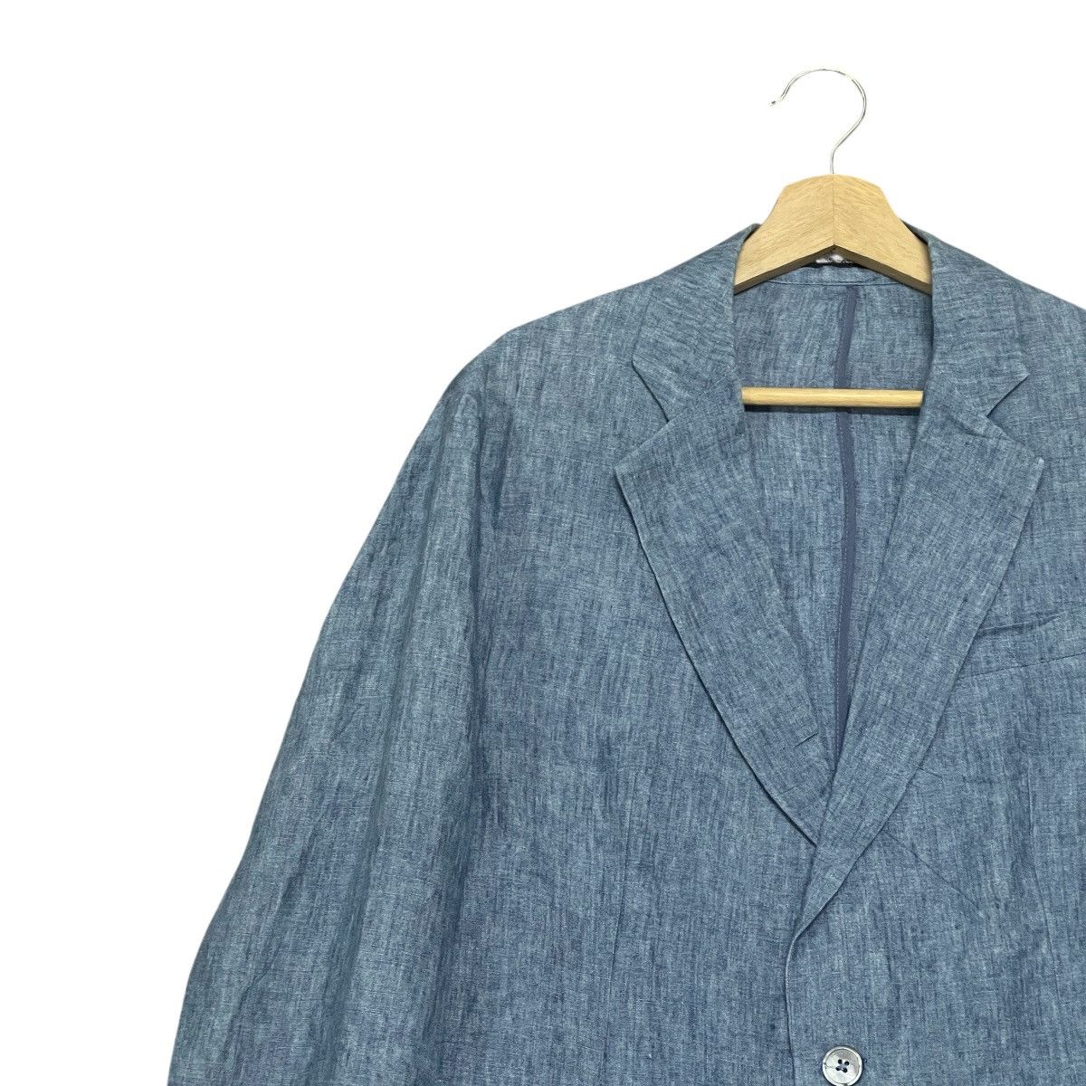 Emporio Armani Vintage Emporio Armani Linen Blazer Jacket — Made in Italy Size 46R - 7 Thumbnail