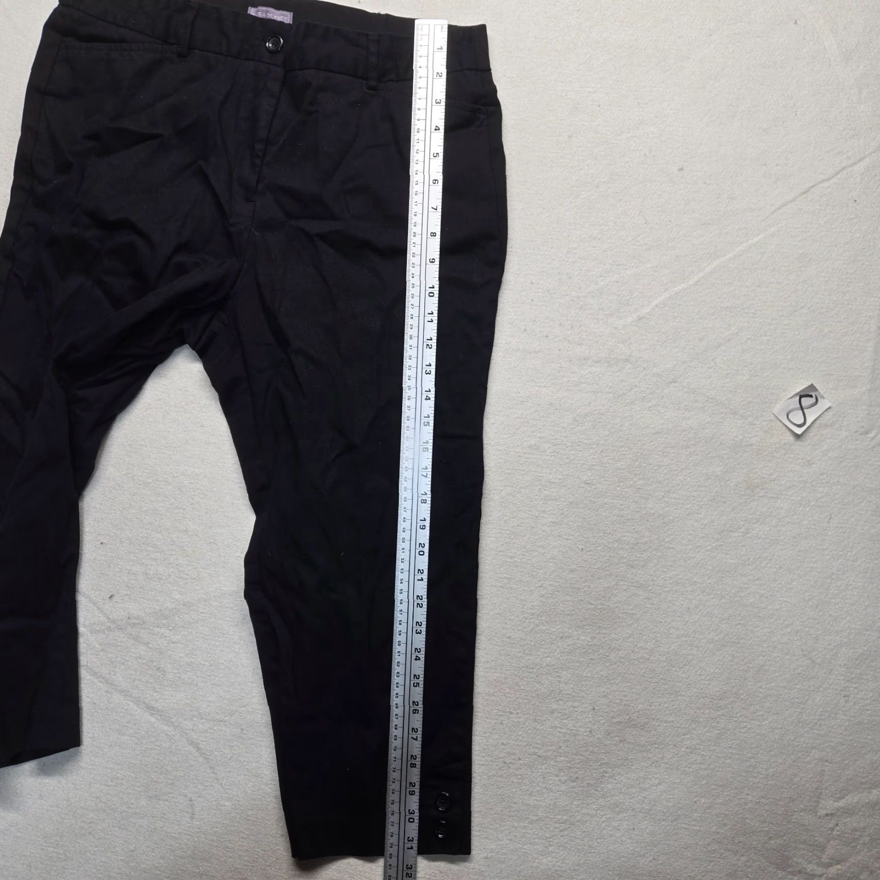 Vintage VINTAGE Laura Scott Capri Pants Women's Size 14 Black Cotton Spandex Solid 90s Size 36" / US 14 / IT 50 - 7 Thumbnail