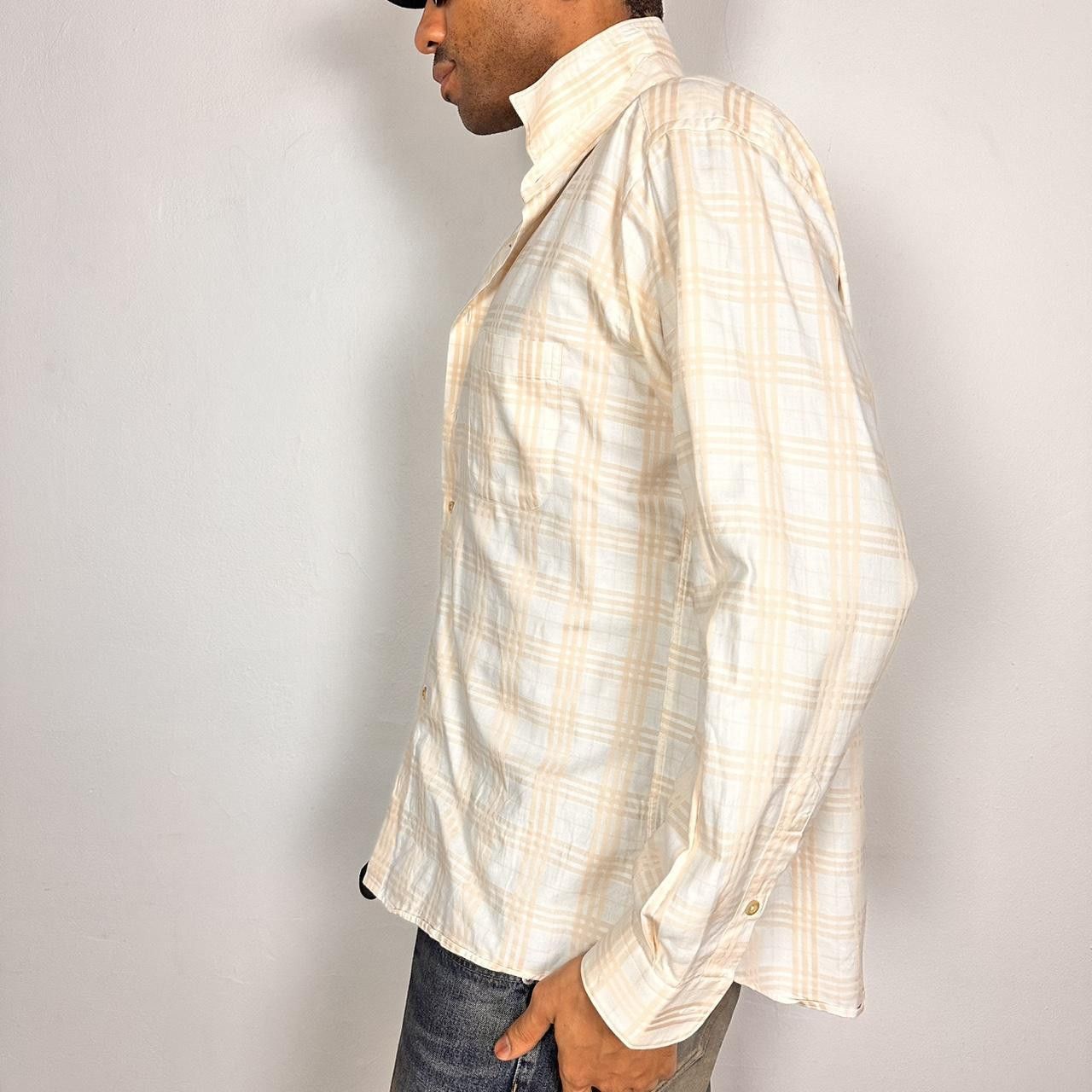 Burberry Vintage Burberry Tan Tartan Button Up Shirt - Large Size US L / EU 52-54 / 3 - 4 Thumbnail