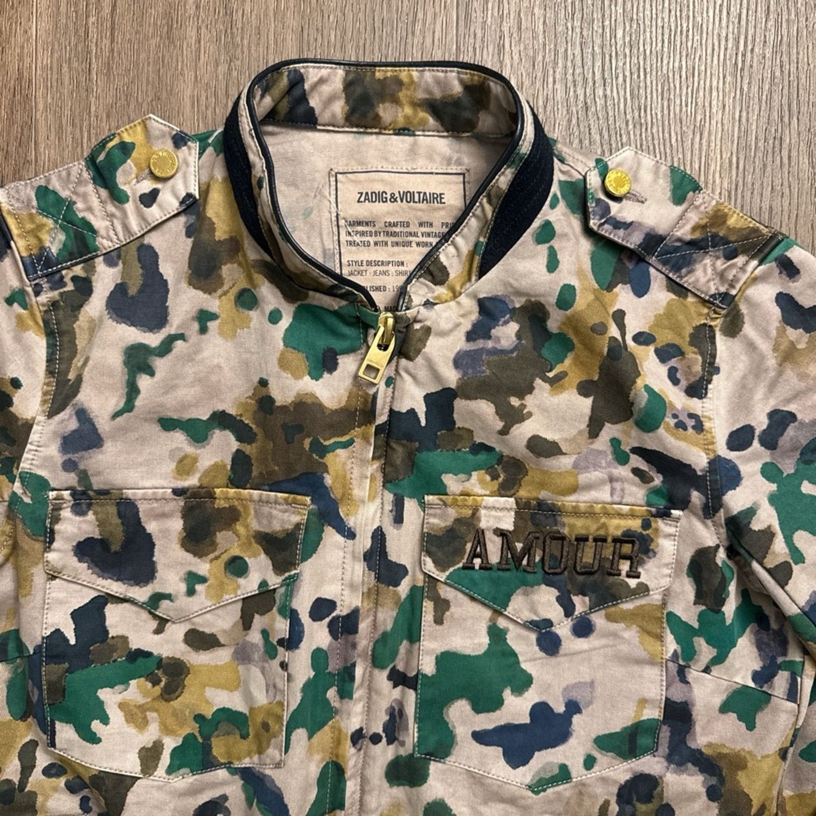 Zadig & Voltaire Zadig & Voltaire amour Camo cotton jacket size large Size L / US 10 / IT 46 - 3 Thumbnail