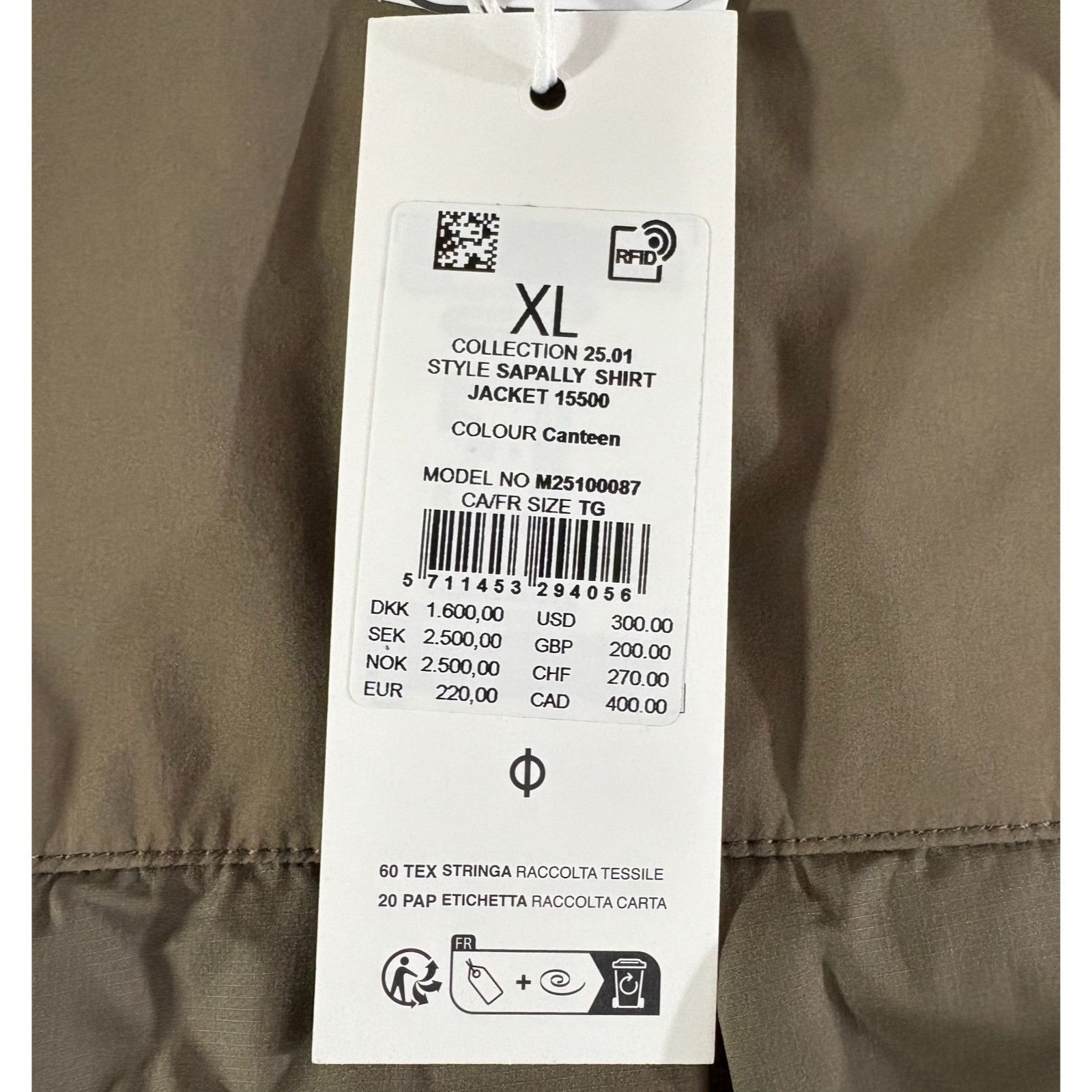 Samsoe Samsoe SAMSOE SAMSOE Sapally shirt jacket size XL color canteen NWT Size US XL / EU 56 / 4 - 8 Thumbnail