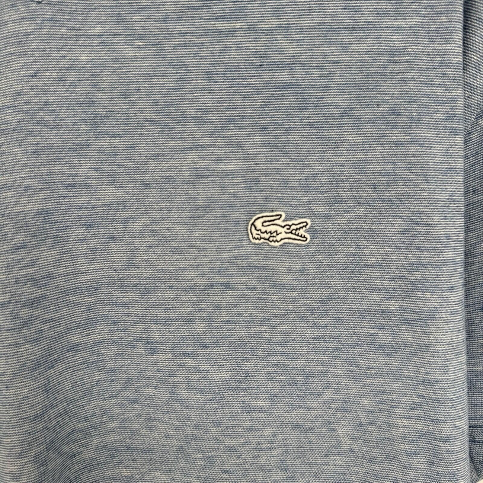 Lacoste Lacoste Blue Striped Regular Supima Cotton TShirt Mens XL Size US XL / EU 56 / 4 - 3 Thumbnail