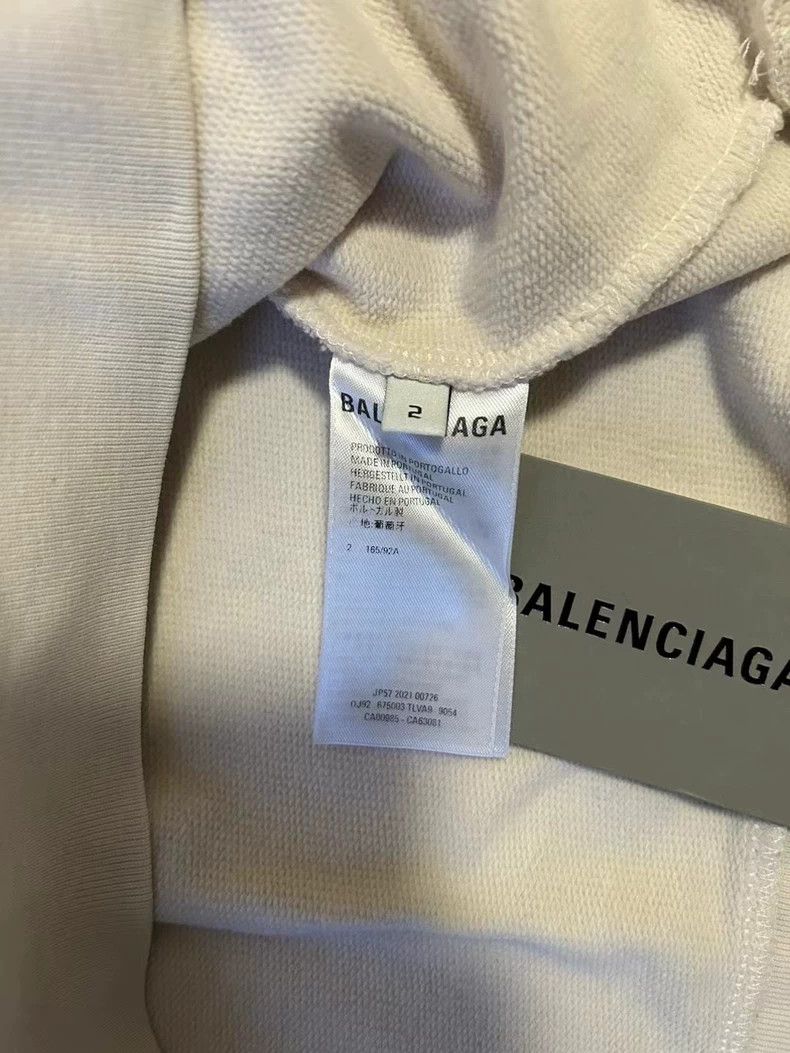 Balenciaga Balenciaga Off-white chest logo hoodie Size US M / EU 48-50 / 2 - 4 Thumbnail