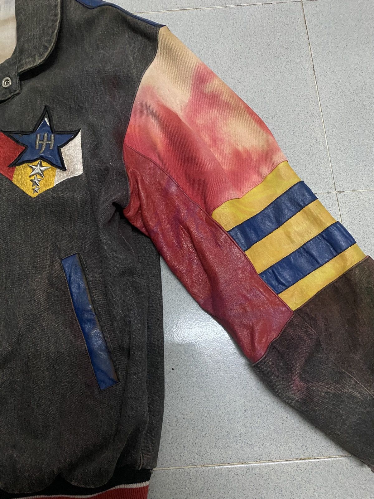 Jeff Hamilton Vintage Jeff Hamilton Very Distress Varsity Jacket Size US XL / EU 56 / 4 - 7 Thumbnail