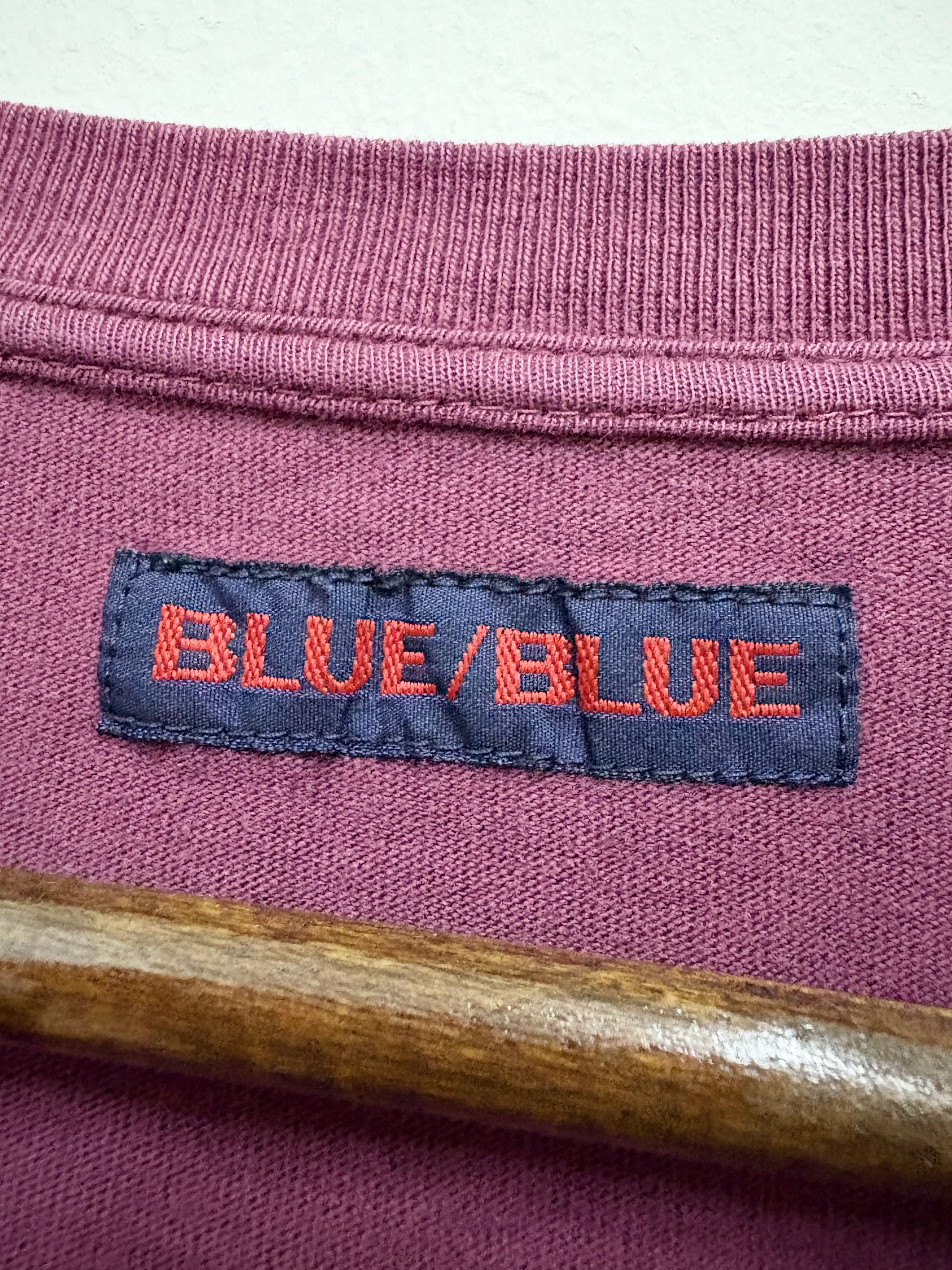 Blue Blue Japan × Indigo × Japanese Brand 2000's Blue/Blue Japan " B Blue " Maroon T-Shirt Size US M / EU 48-50 / 2 - 8 Thumbnail