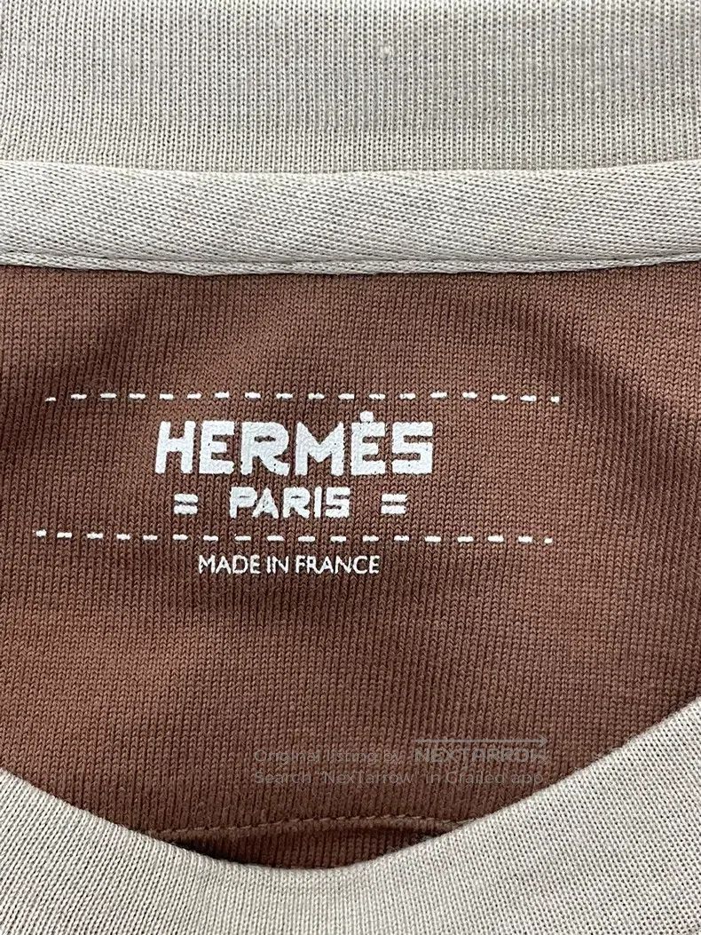 Hermes Hermes Apricot Printed Short Sleeve T-Shirt Size XS / US 0-2 / IT 36-38 - 4 Thumbnail