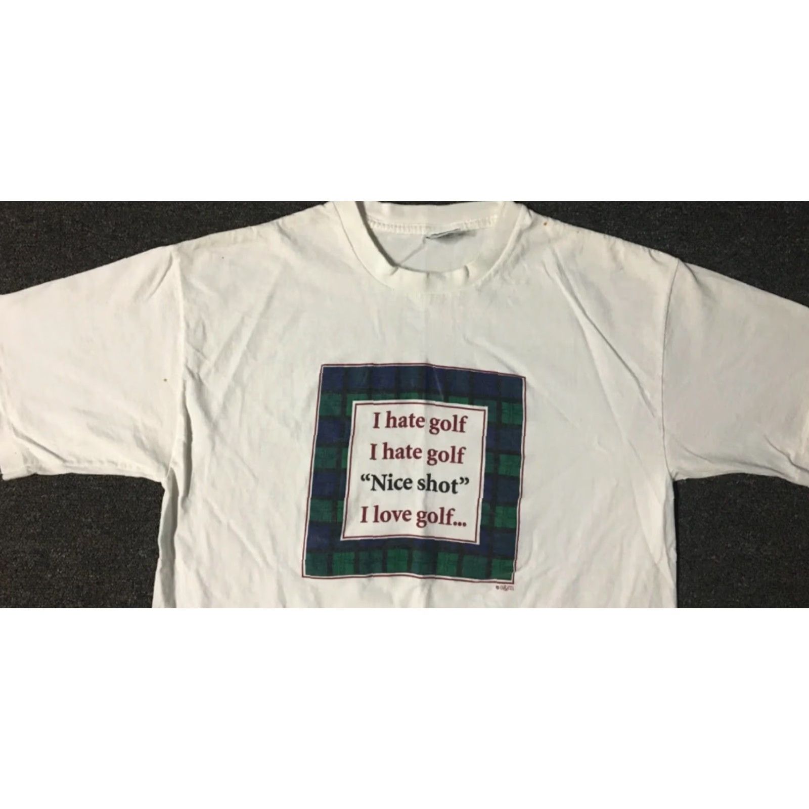 Vintage VINTAGE I Hate Golf I Love Golf T-Shirt USA M White Size US M / EU 48-50 / 2 - 5 Thumbnail