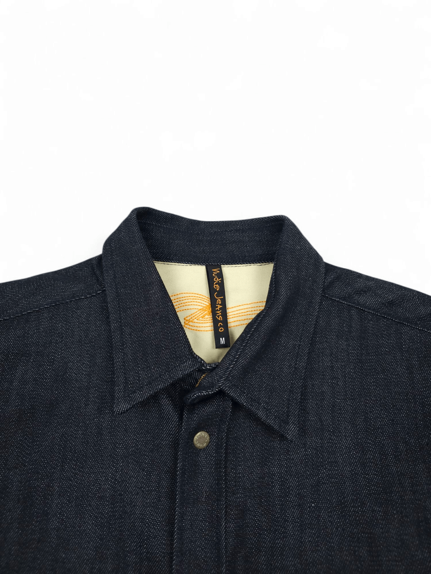 Nudie Jeans 💎 Nudie Jeans Dark Navy Gray Denim Button Up Classic Shirt Size US S / EU 44-46 / 1 - 3 Thumbnail