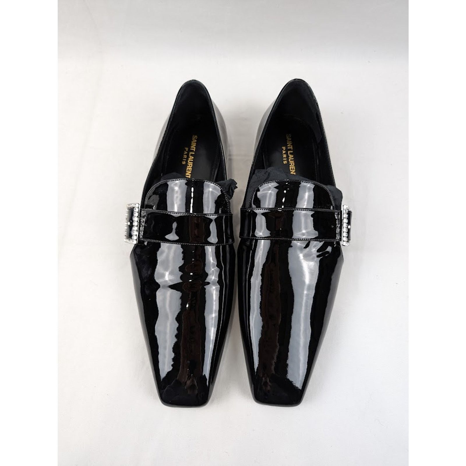 Saint Laurent Paris o1rshd1 Vernice Grupy Tristan Slipper in Nero Size US 11 / EU 44 - 13 Thumbnail