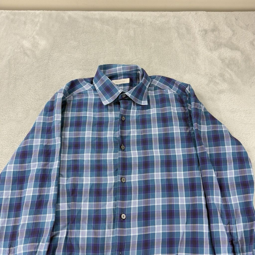 Ermenegildo Zegna Ermenegildo Zegna Men's Size Medium 100% Cotton Button Down Size US M / EU 48-50 / 2 - 9 Thumbnail