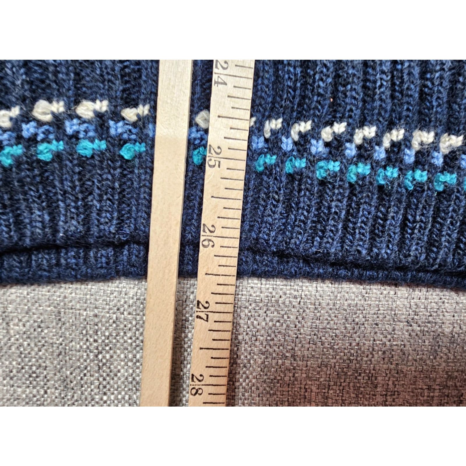 Jantzen Vintage Jantzen Sweater Mens XL Blue Fair Isle Geometric Knit Made USA 80s Size US XL / EU 56 / 4 - 6 Thumbnail