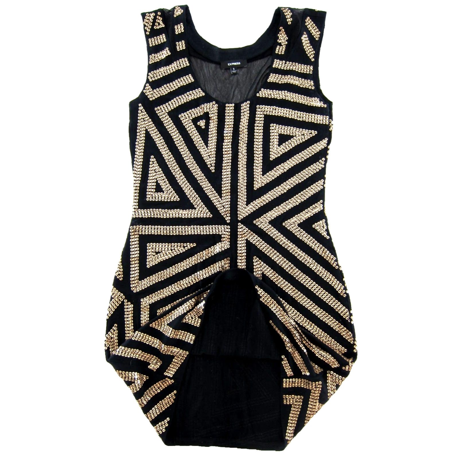 express black and gold sequin dress Embellished Sweetheart-Neck Mini Dress in Gold - 6