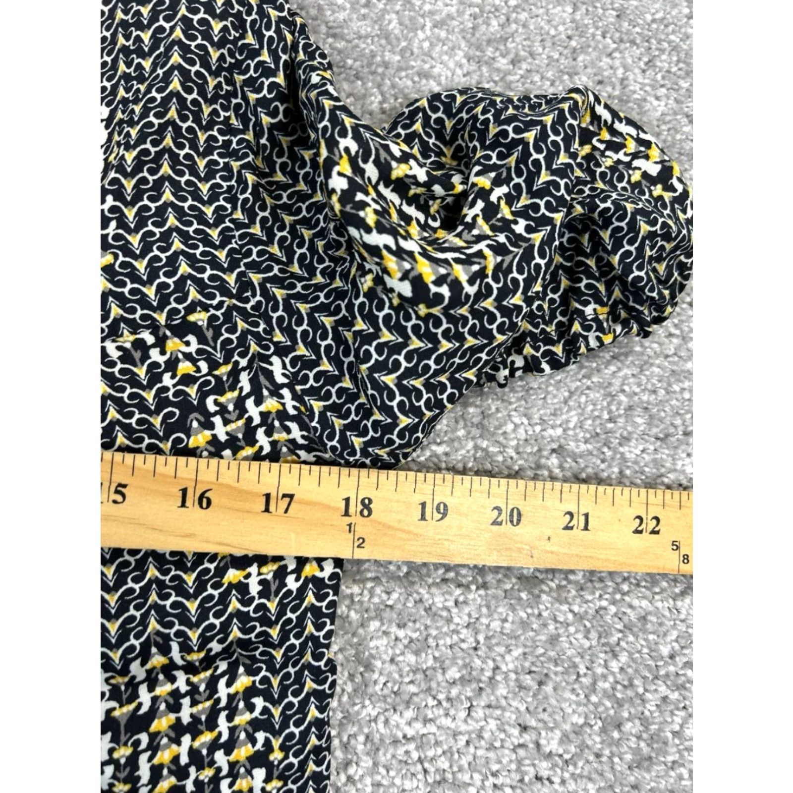 Reiss VINTAGE Reiss Shirt Womens 8 Black Yellow White Blouse Size M / US 6-8 / IT 42-44 - 6 Thumbnail