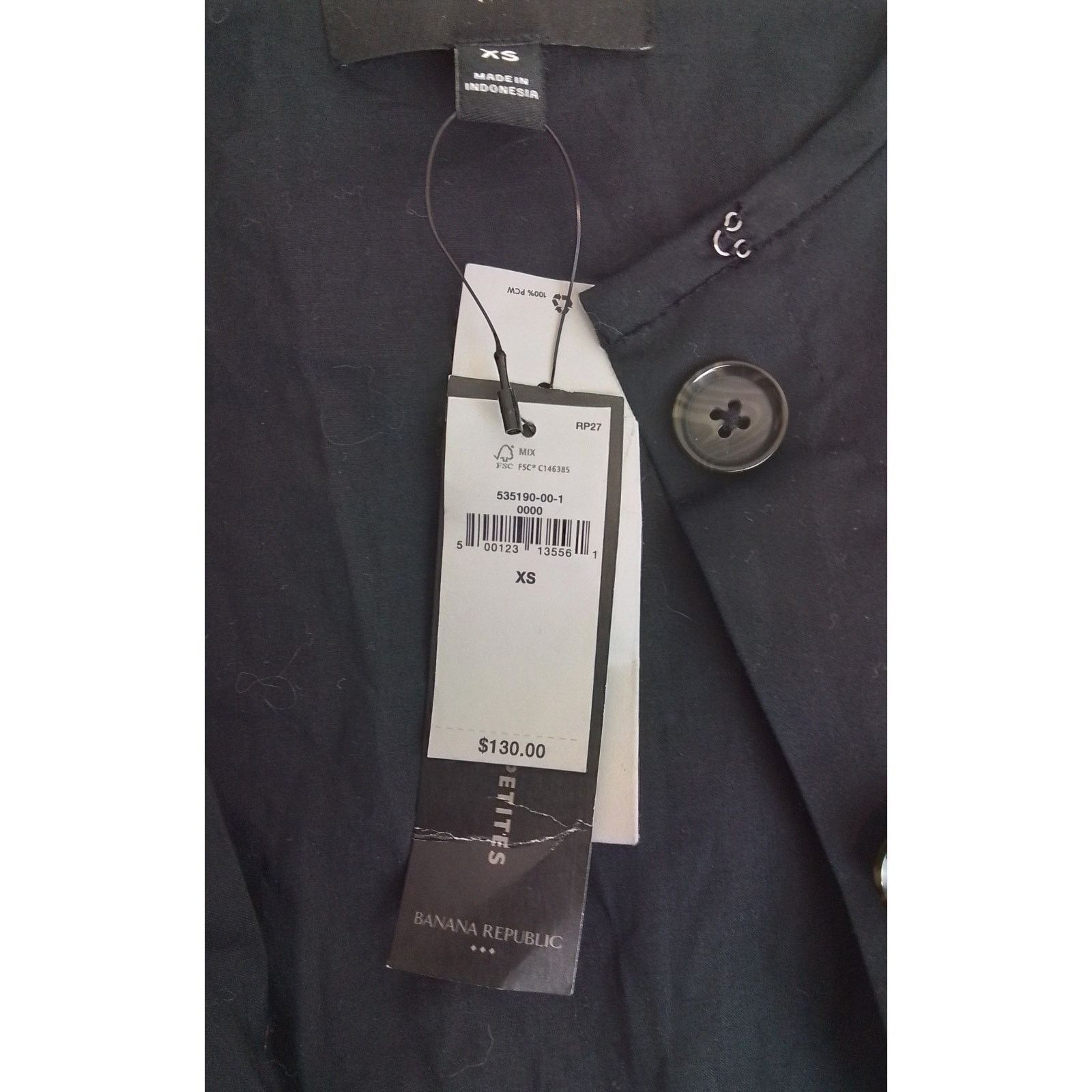 Banana Republic NWT Banana Republic Dress Women's XS Black Button-Up Size XS / US 0-2 / IT 36-38 - 9 Thumbnail