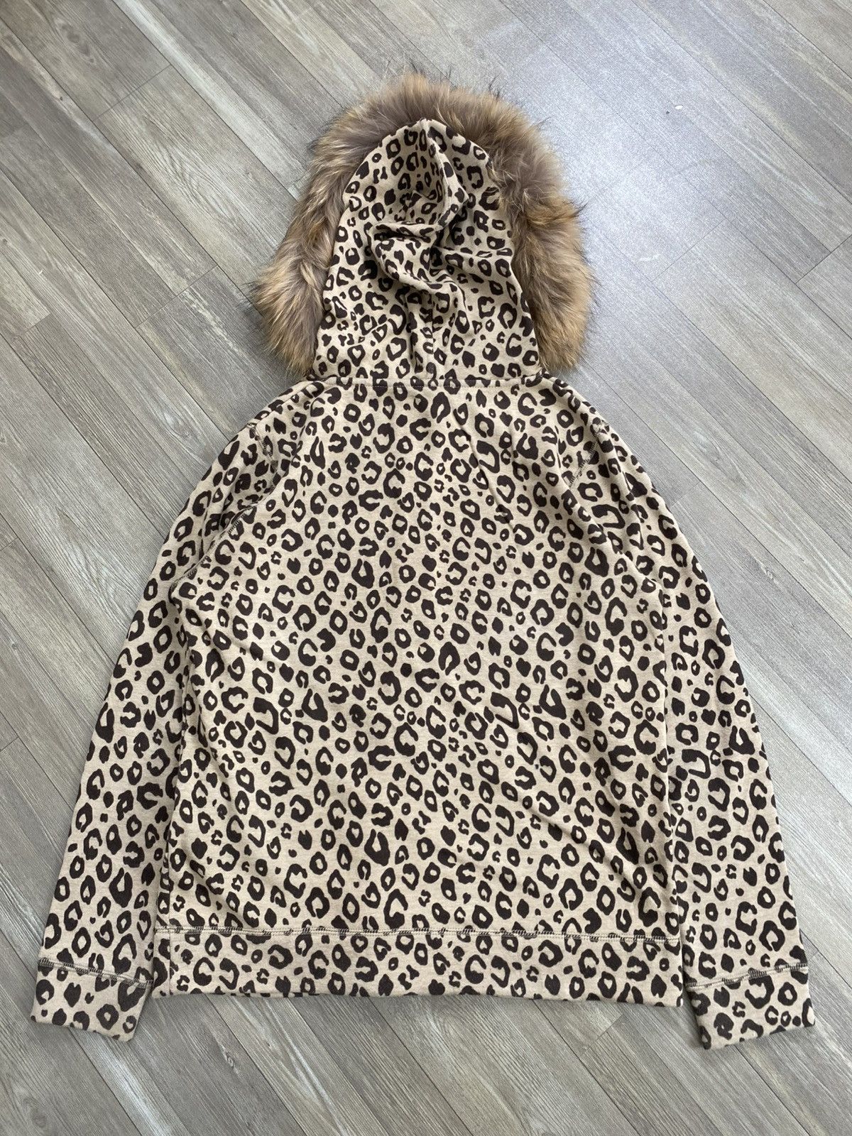 If Six Was Nine 2000s Everlast Leopard Zip Fur Hoodie Gothic Kmrii Lgb Style Size US L / EU 52-54 / 3 - 11 Thumbnail