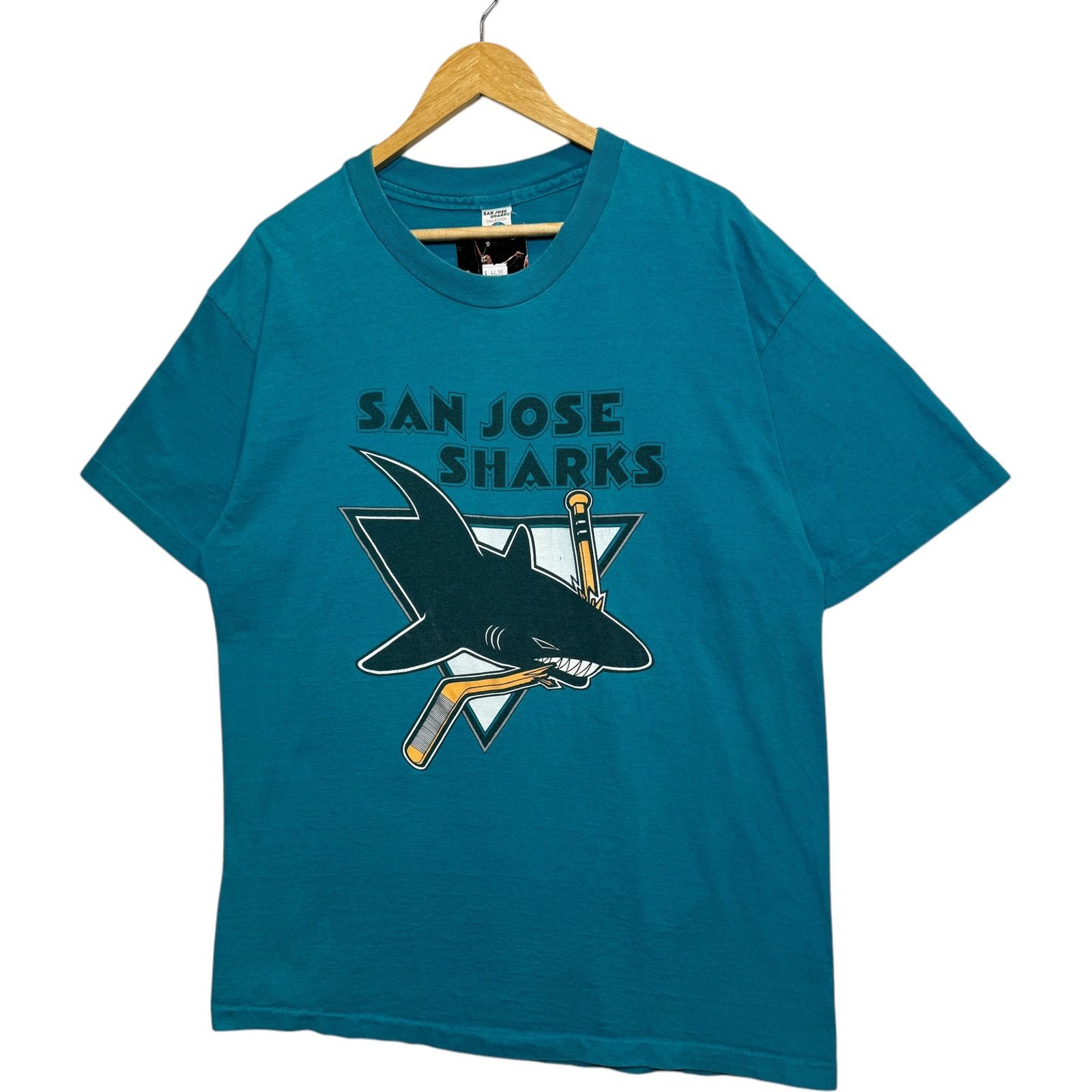 Vintage Vintage San Jose Sharks Spellout Logo NHL 90s Tee 2XL Size US XXL / EU 58 / 5 - 3 Thumbnail