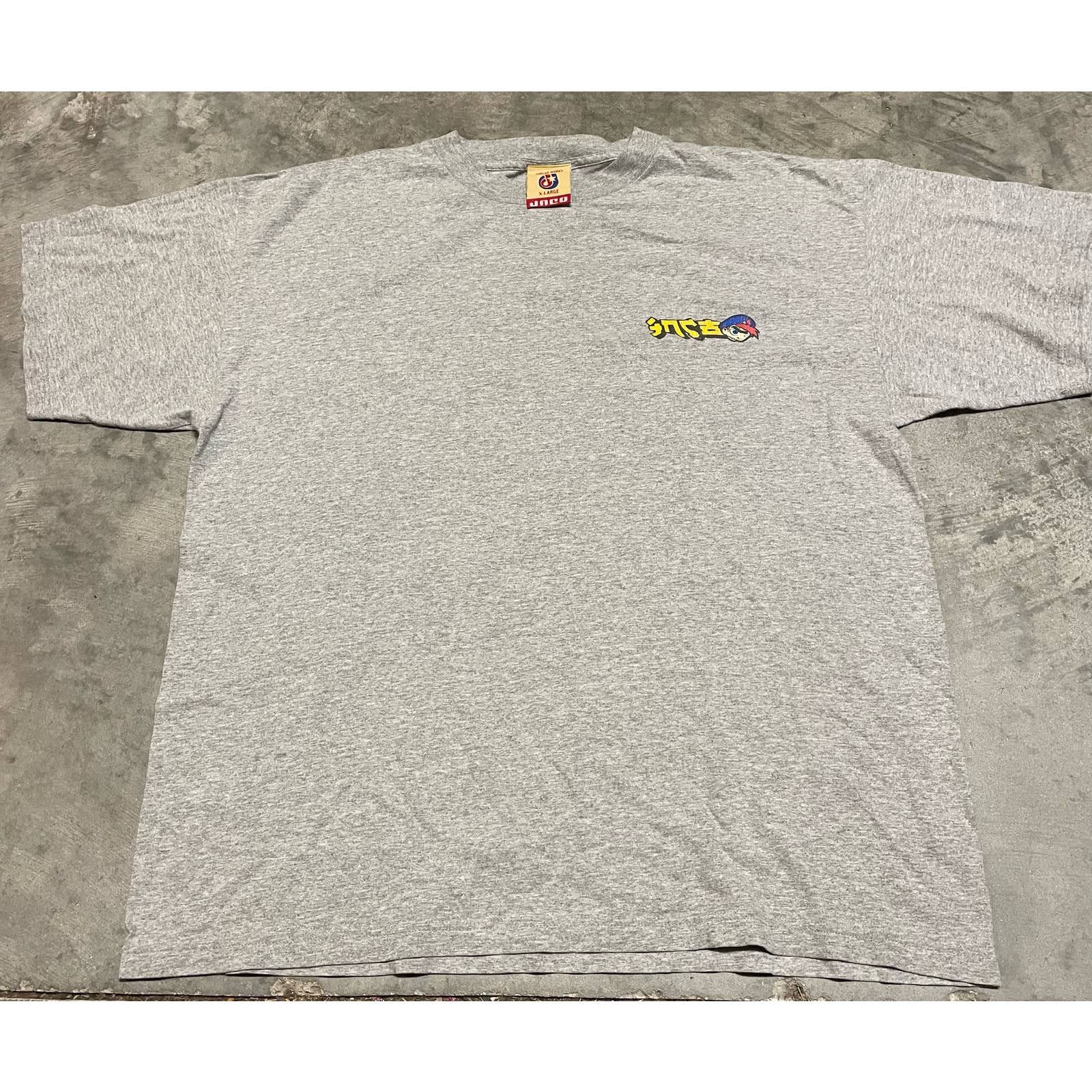 image of Vintage 90's Jnco Jeans Double Sided Skater T-Shirt in Grey, Men's (Size XL)