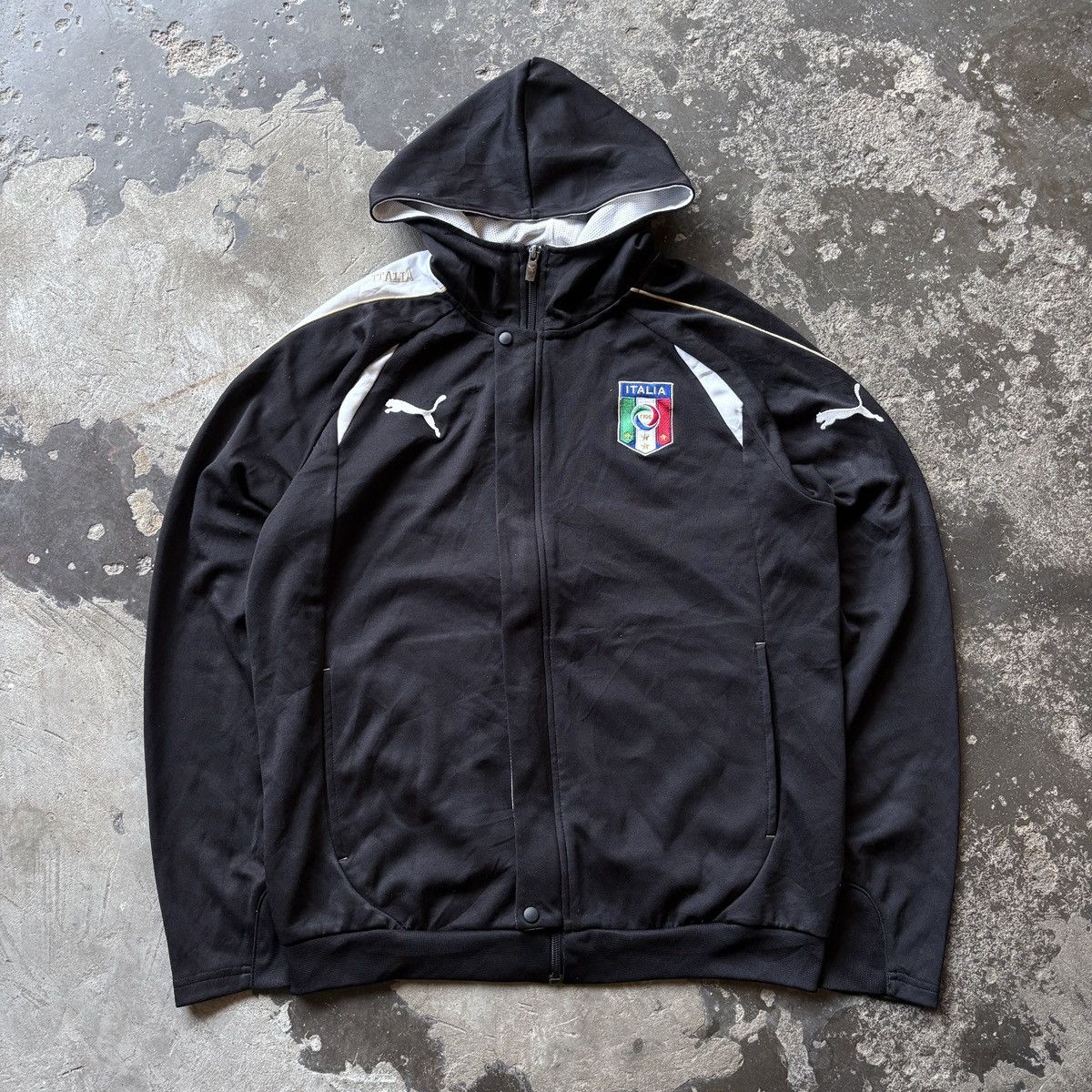 PUMA ITALIA ZIPTHROUGH HOODED SWEATER