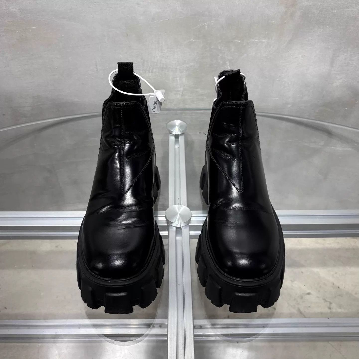 Prada PRADA Women's Black Chelsea Boots Size 37 Size US 6.5 / IT 36.5 - 1 Thumbnail