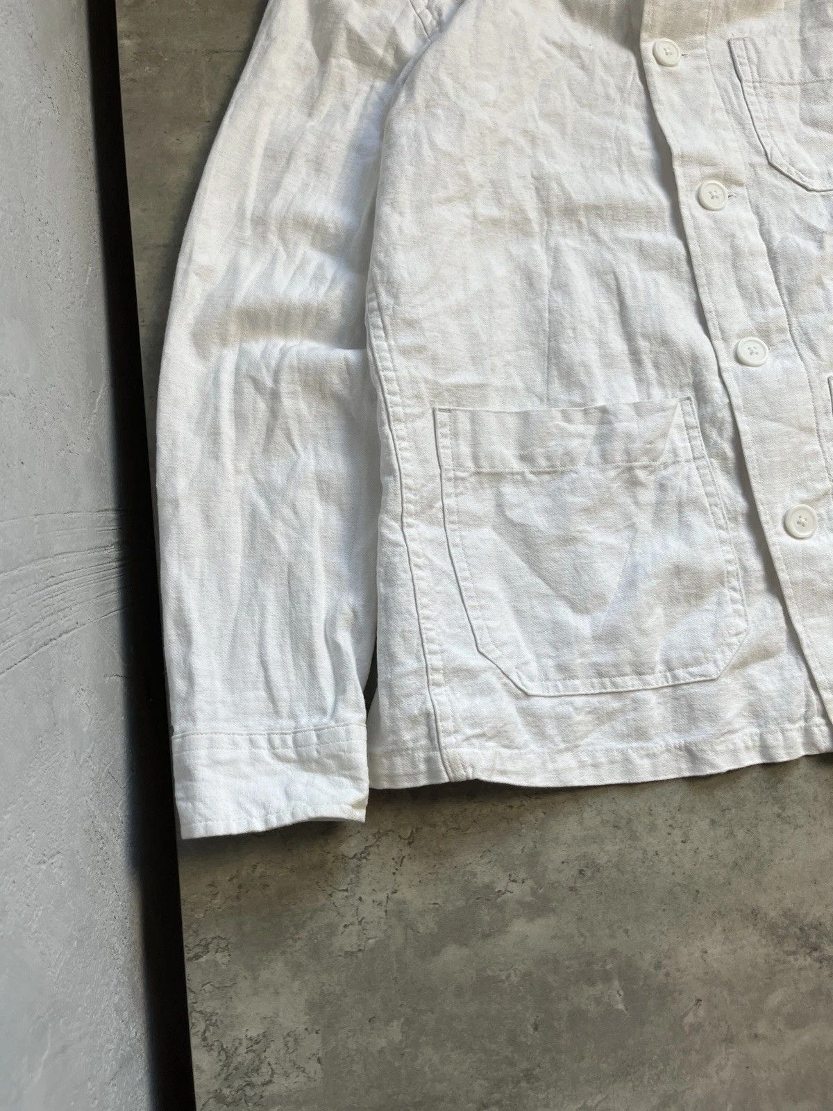 Folk Folk White Cotton Linen Overshirt Size US L / EU 52-54 / 3 - 5 Thumbnail