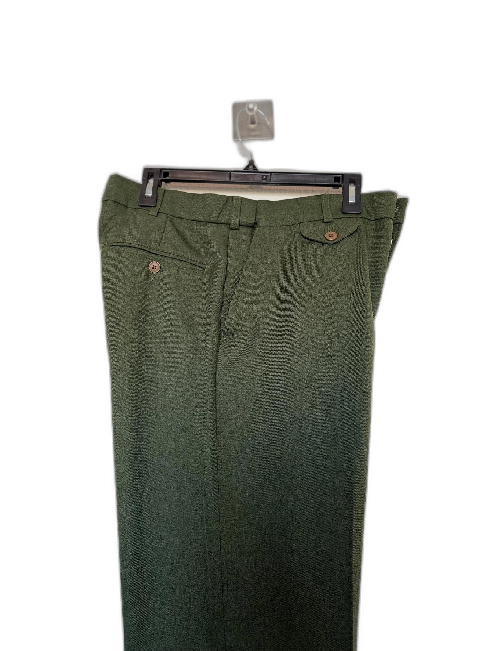 green wool dress pants Fresco Green Wool Pants