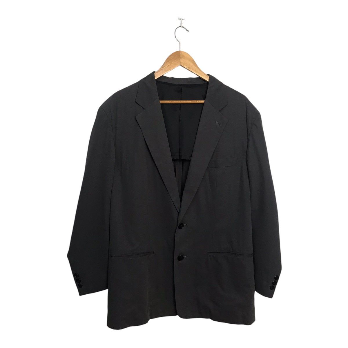 Yohji Yamamoto Yohji Yamamoto Dark Grey 2 Button Blazer/Jacket Size 44R - 1 Thumbnail
