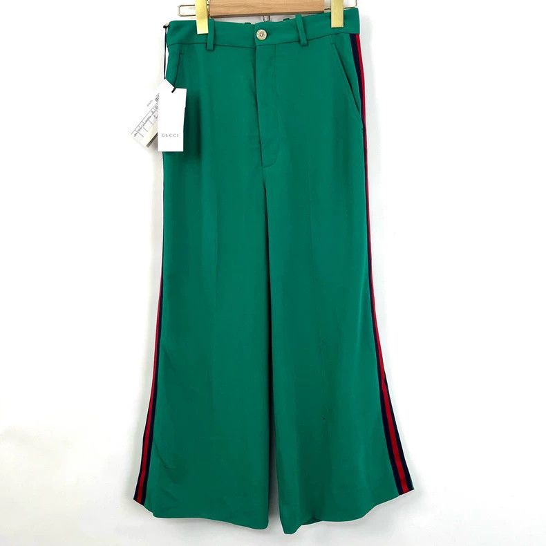 Gucci Gucci Side red and green striped wide-leg suit pants 2504-N Size 25" / US 0 / IT 36 - 1 Thumbnail