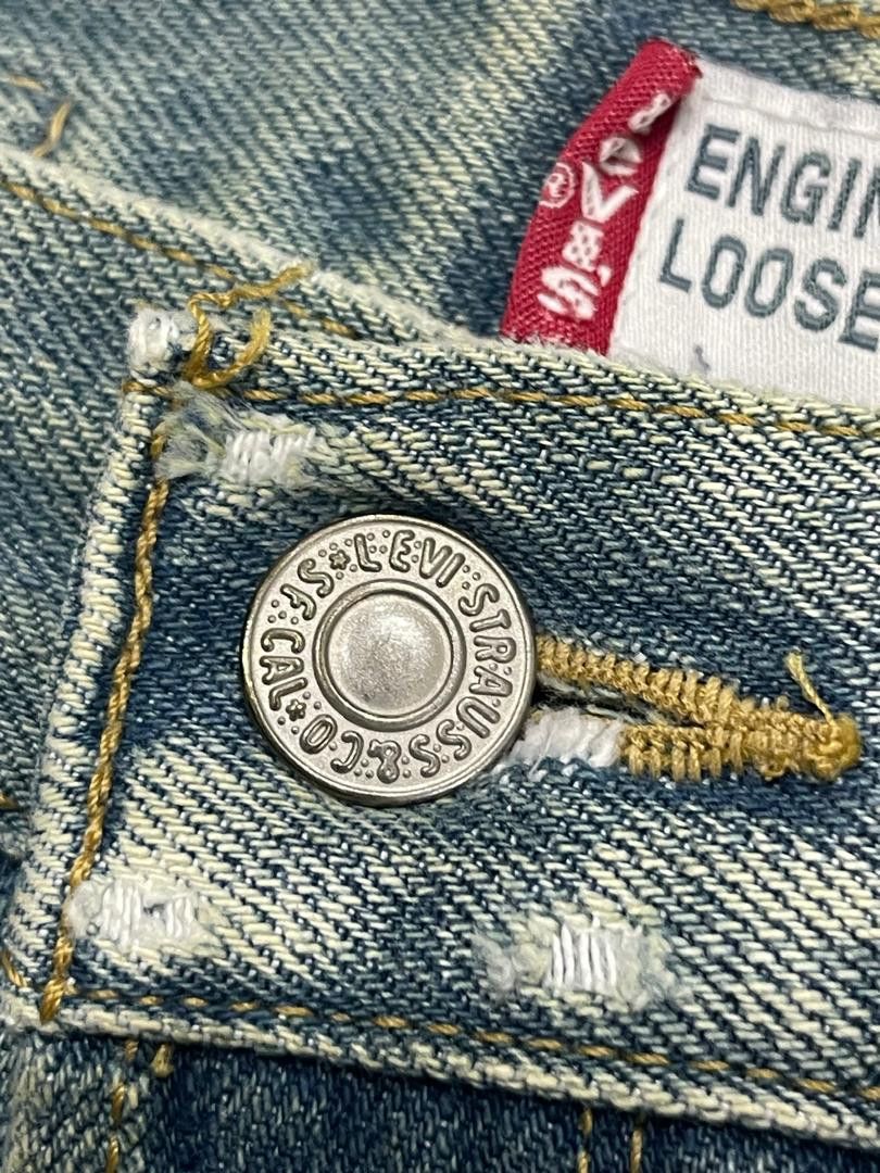 Japanese Brand × Levi's Vintage Clothing 🔥 RARE LEVIS ENGINEERED LOOSE DISTRESSED DENIM Size US 33 - 12 Thumbnail
