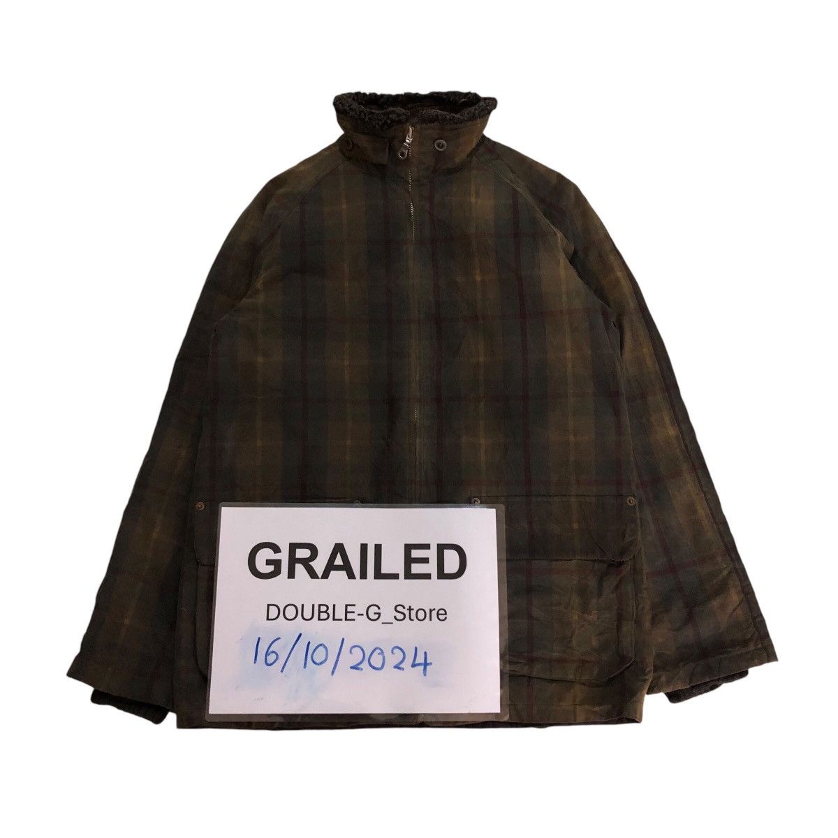 Japanese Brand Vintage Chore Worker Jacket blanc bleu minuit Tartan Design Size US M / EU 48-50 / 2 - 1 Thumbnail